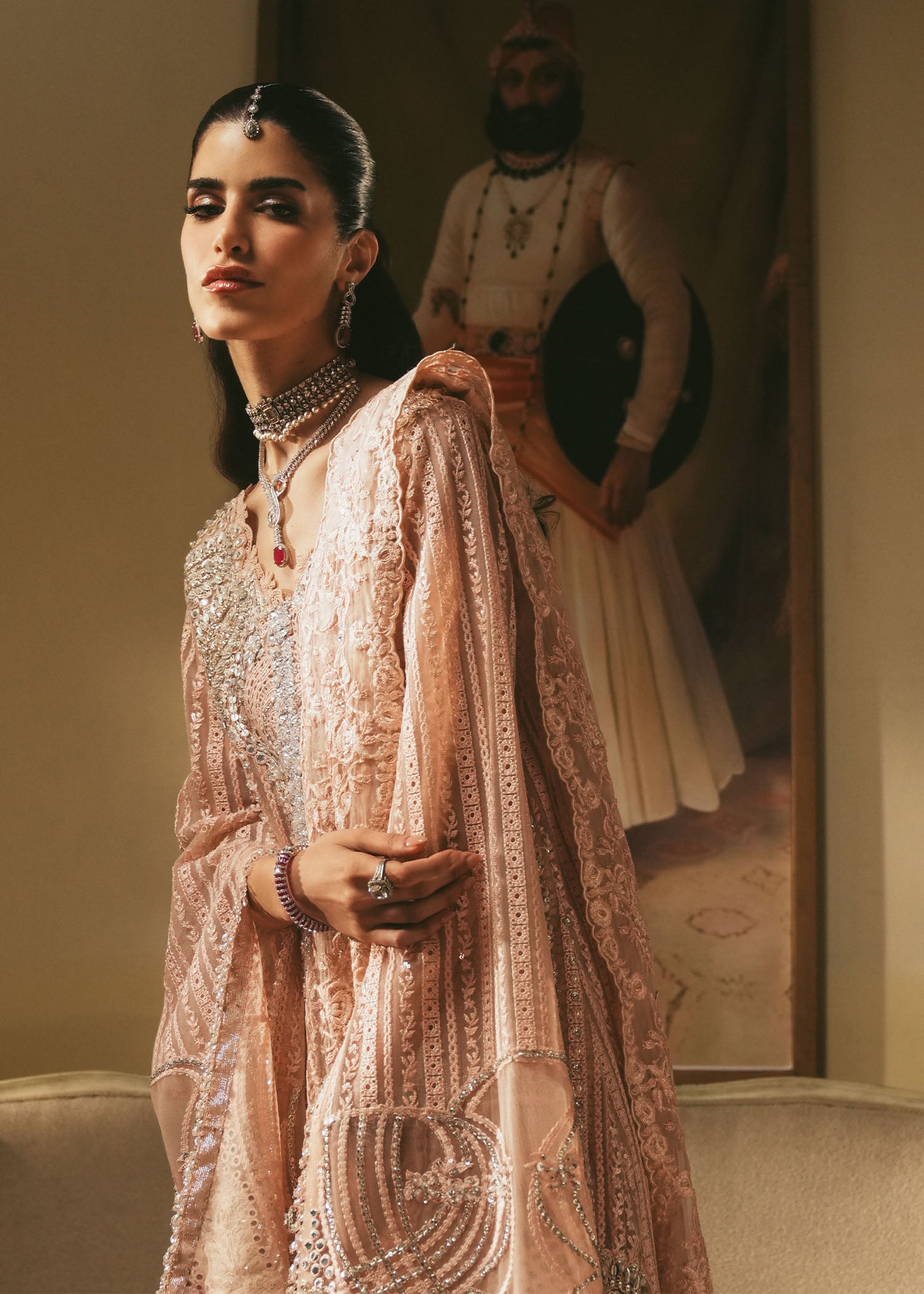 net Sharara in Pink