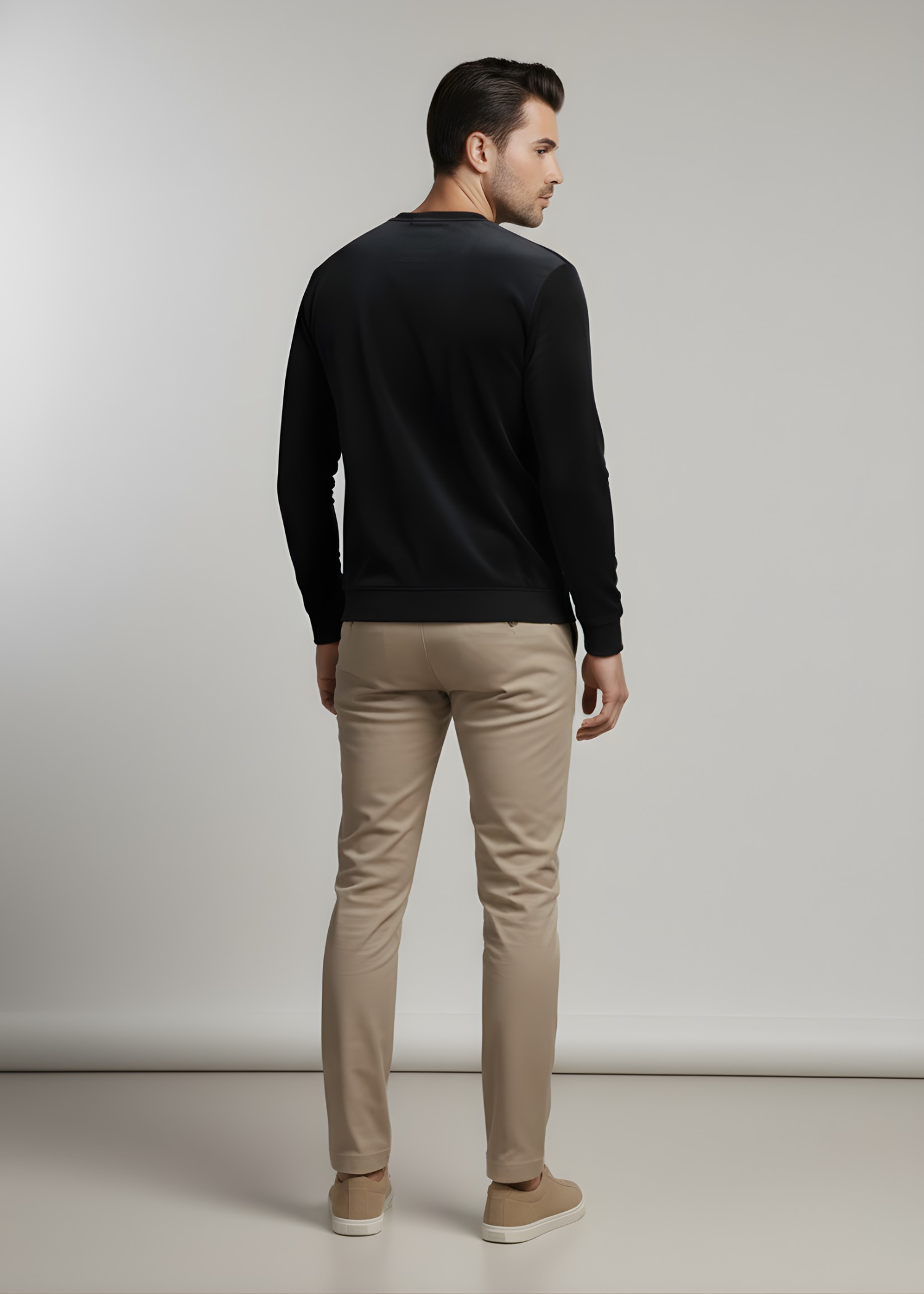 pinwale corduroy Sweatshirt in Black