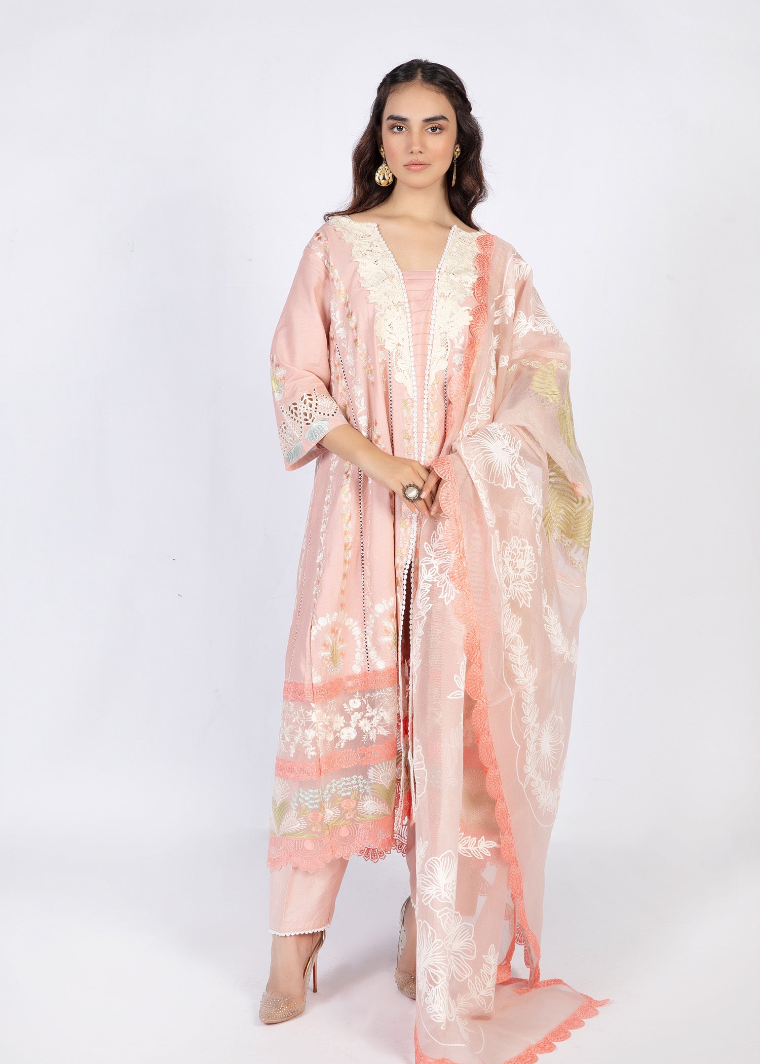 lawn Pishwas in Pink