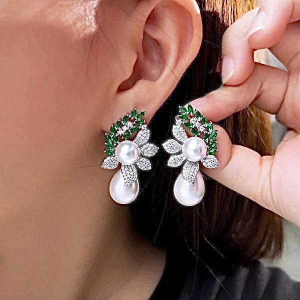 Earrings in Silver Color by - Trendy Women Earrings SHB2669