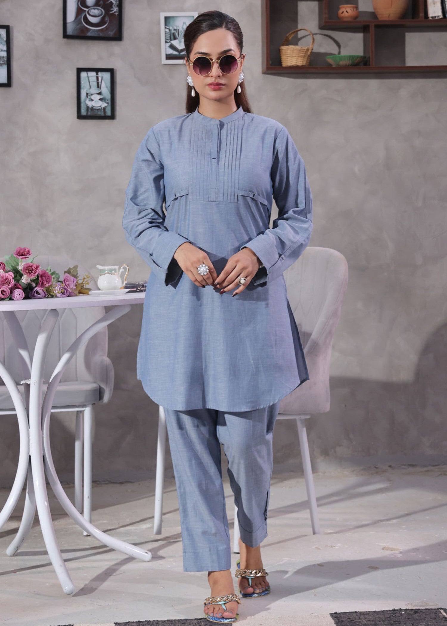 cotton Co Ord Sets in Blue