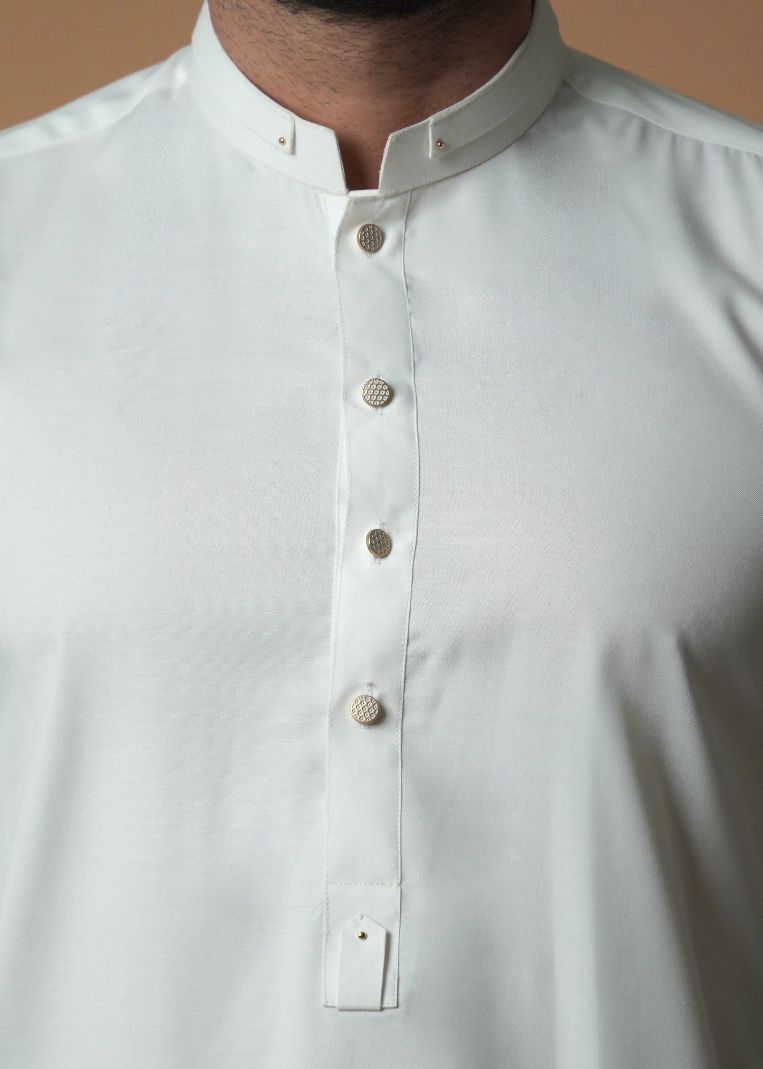 cotton viscose Kurta Set in Off-white