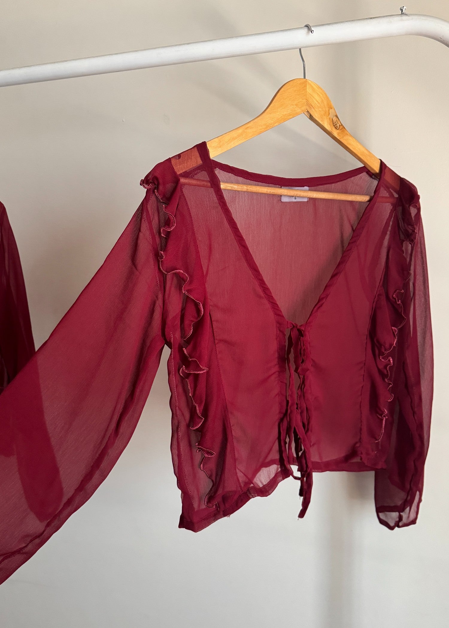 crinkle Top in Maroon