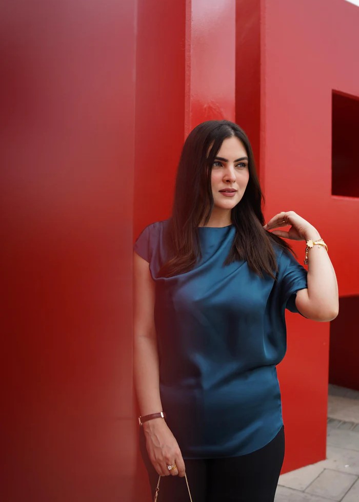silk Tunic in Teal