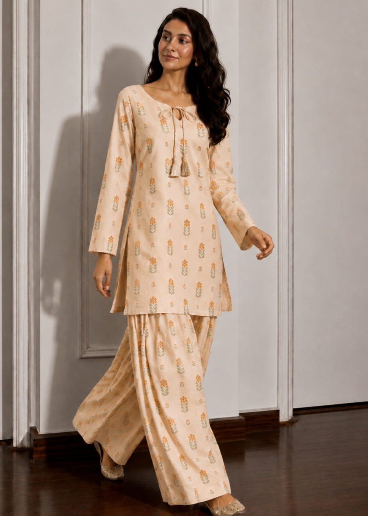 cotton Co Ord Sets in Beige