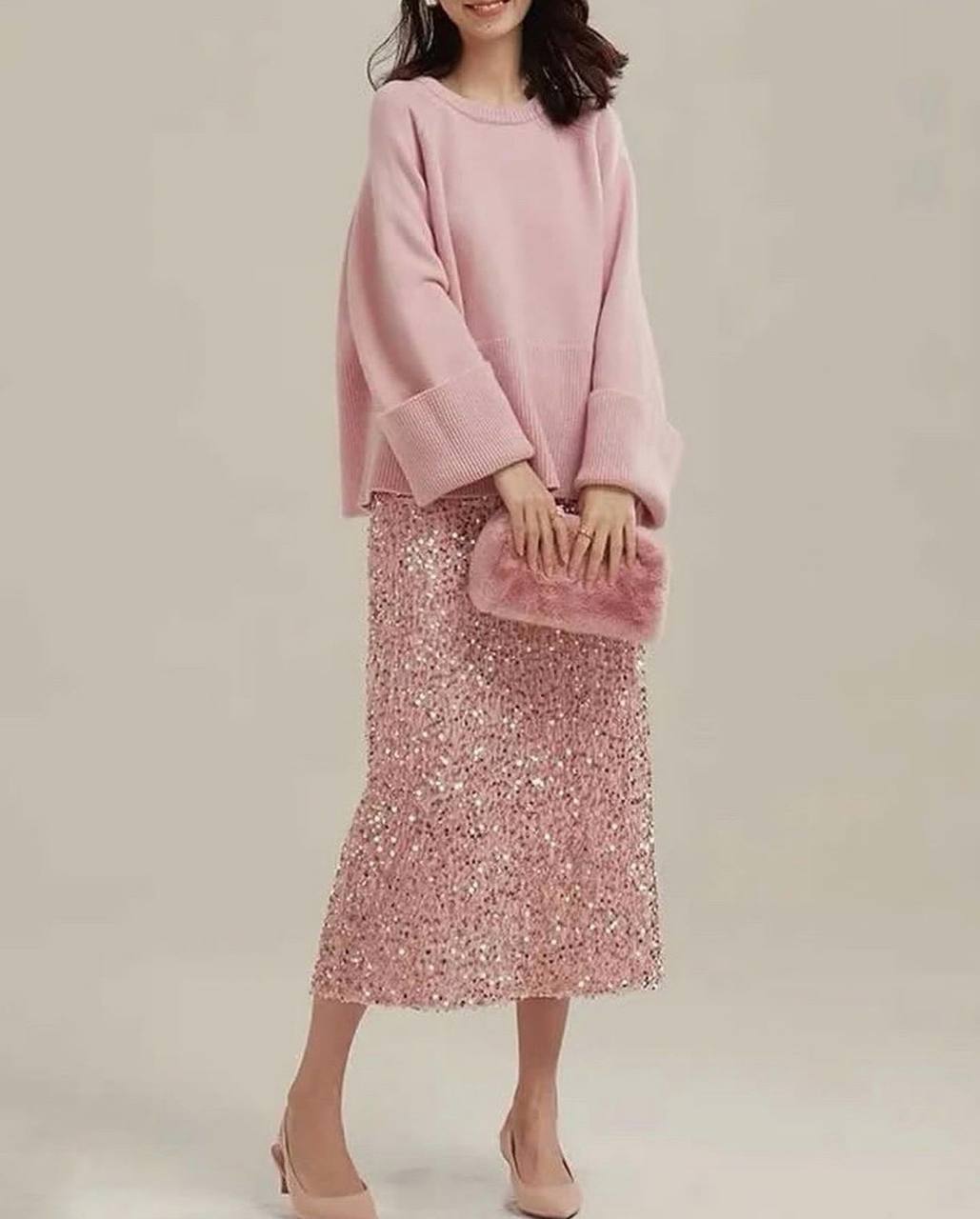 SPARKLE MIDI SKIRT