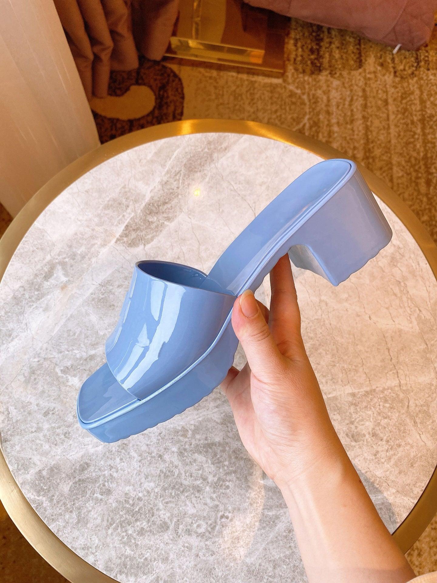 Waterproof Platform Display Leg Thick-soled Thick High-heel Beach Shoes