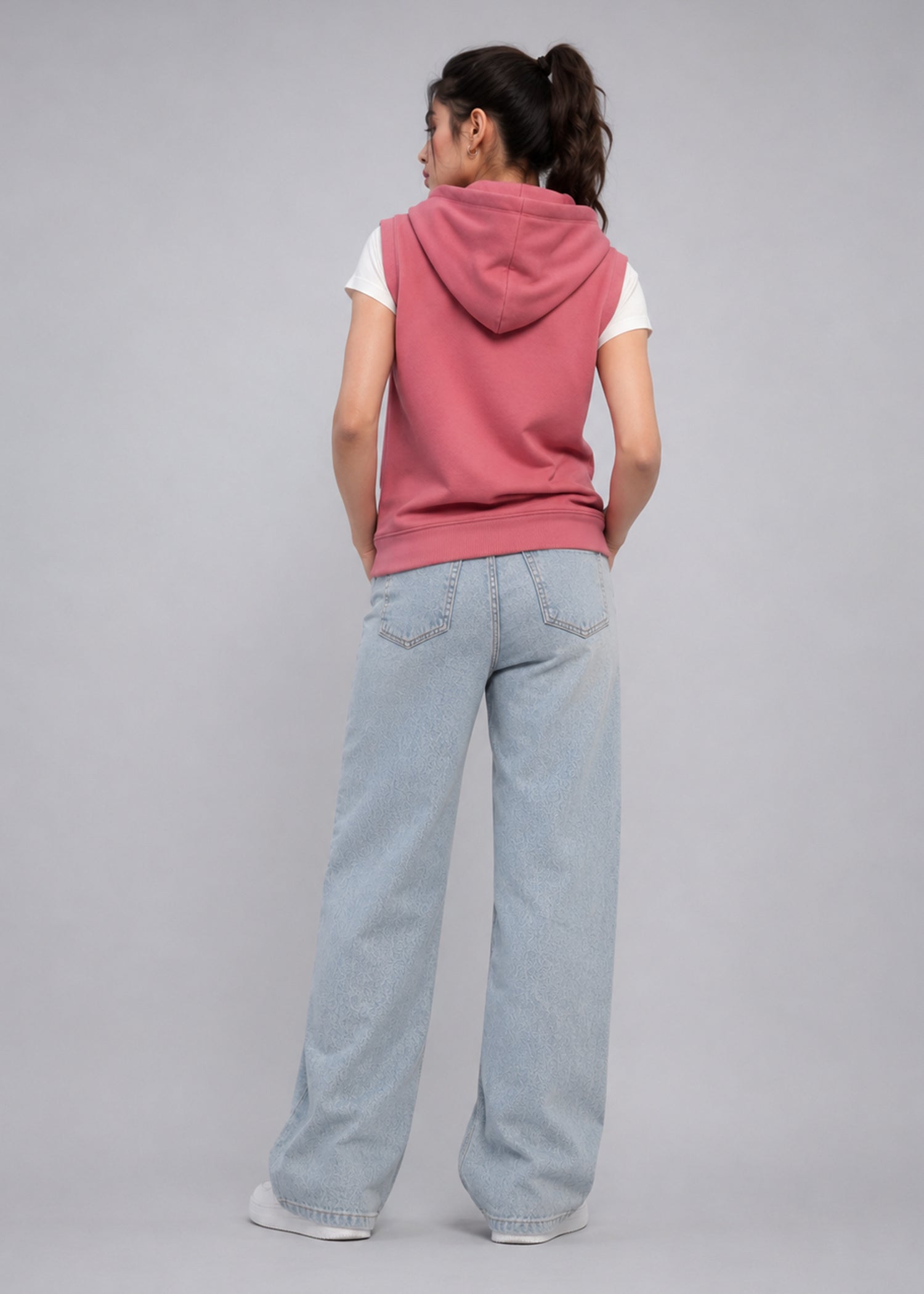 terry Hoodie in Rose pink