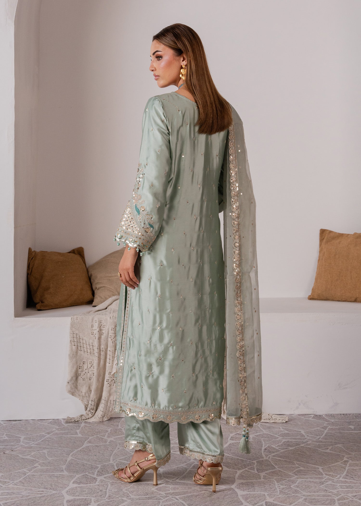 charmuse/shamooz Kurta Set in Mint green