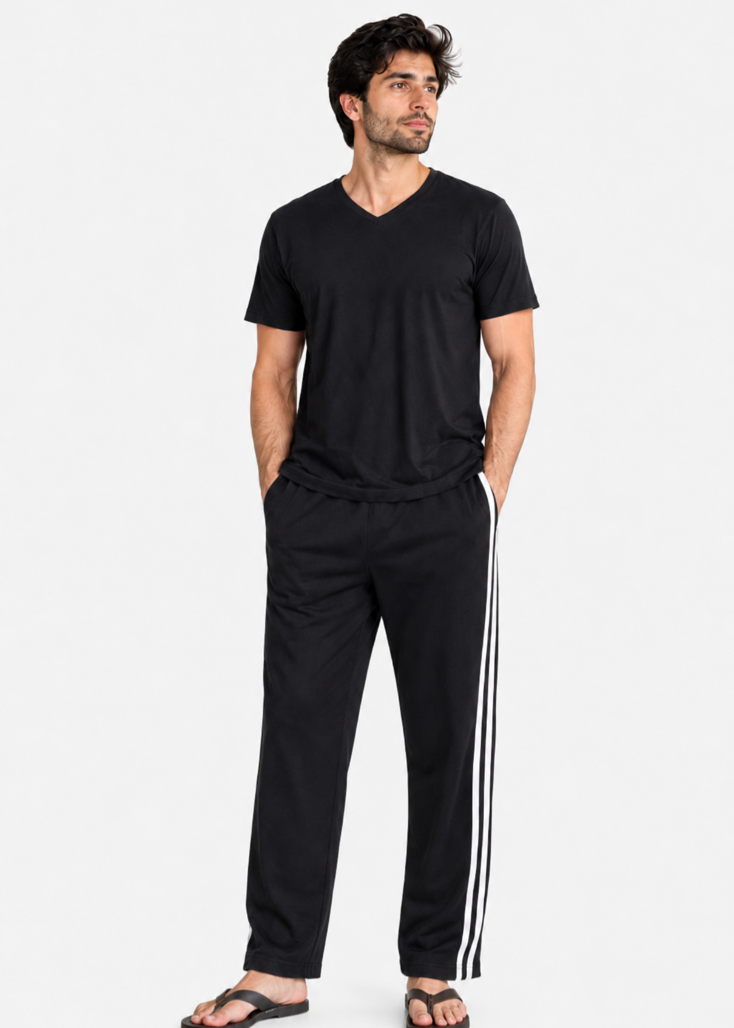 cotton jersey Tracksuit in Black