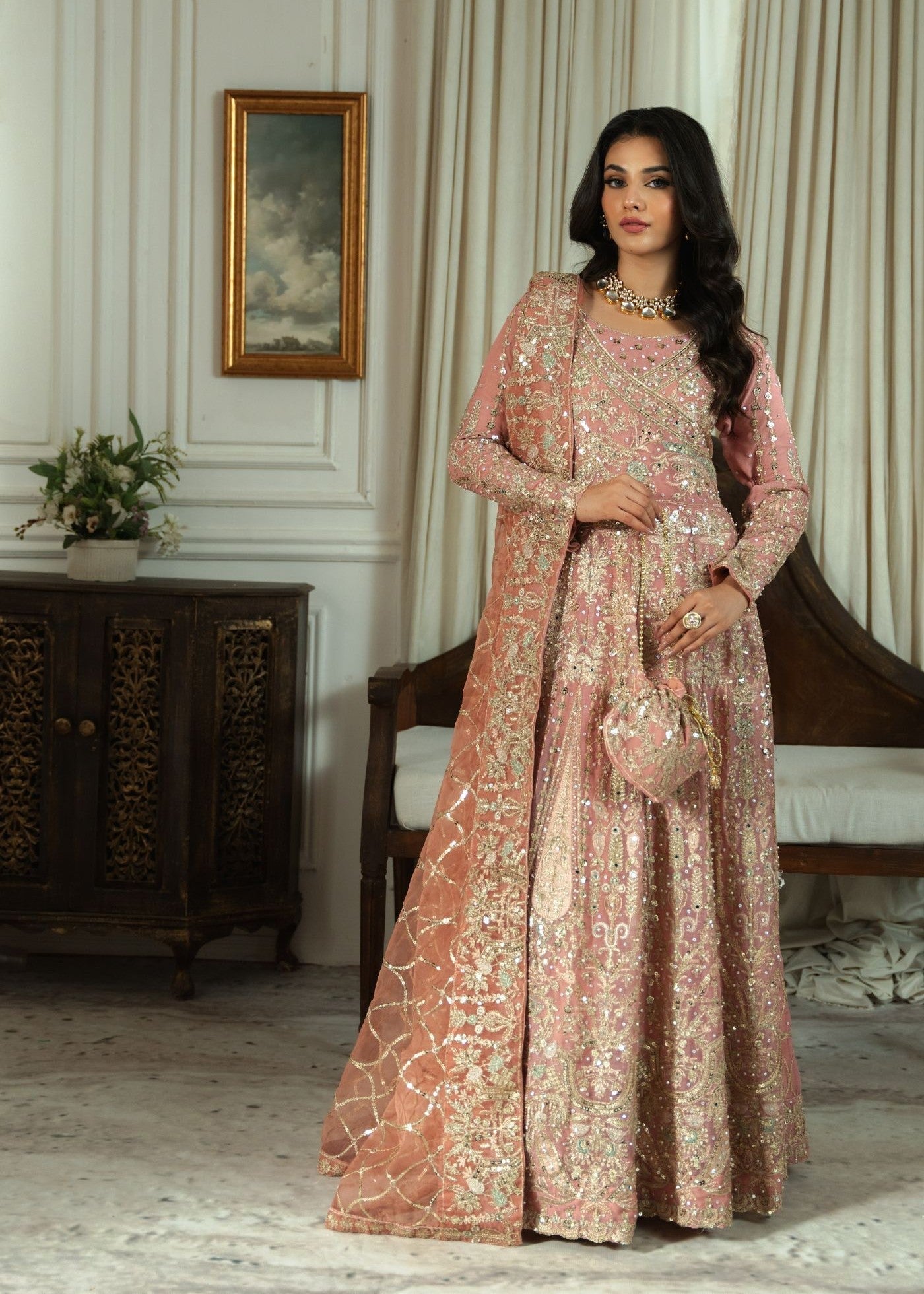 chiffon Maxi in Blush pink