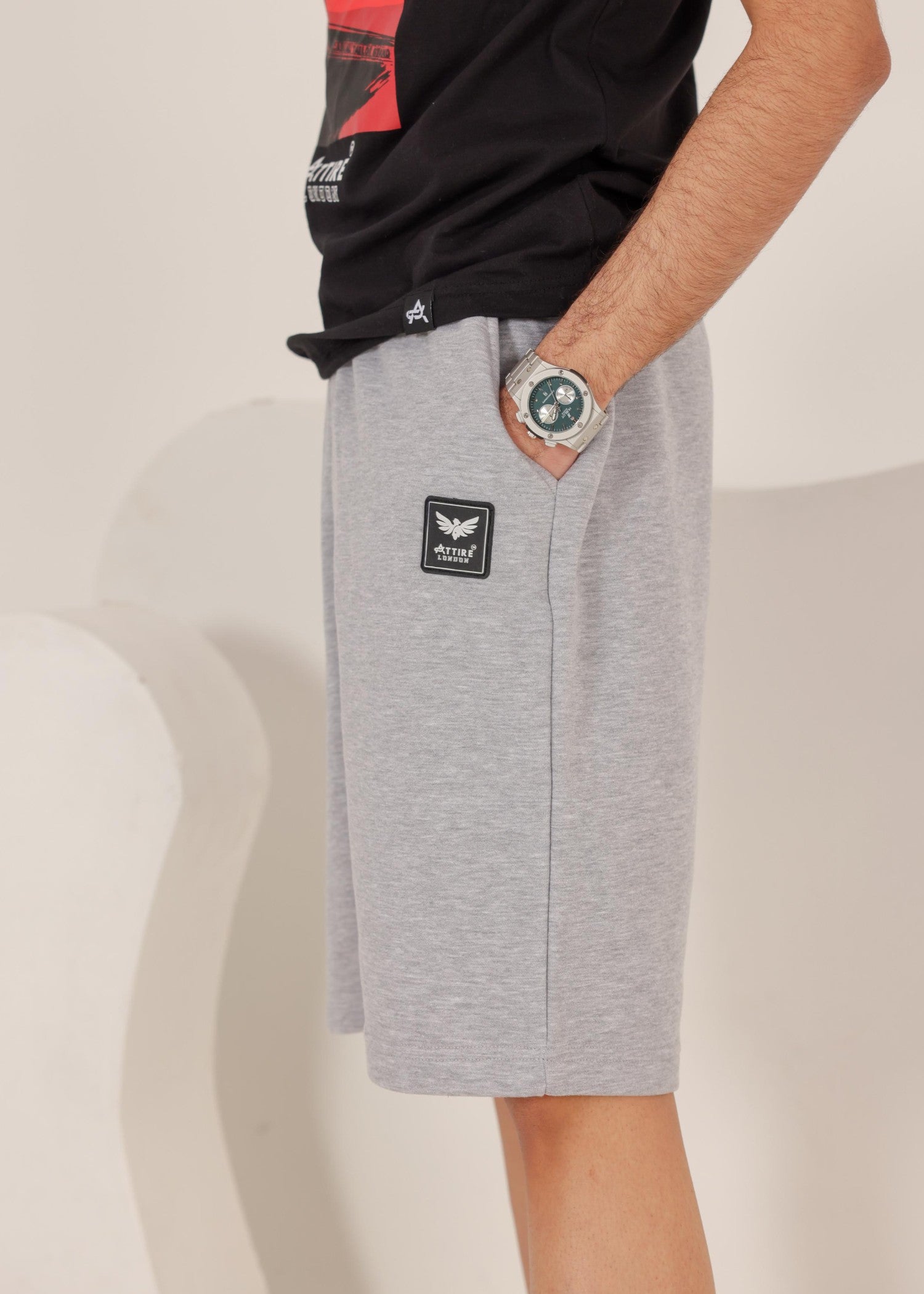 terry Shorts in Ash grey