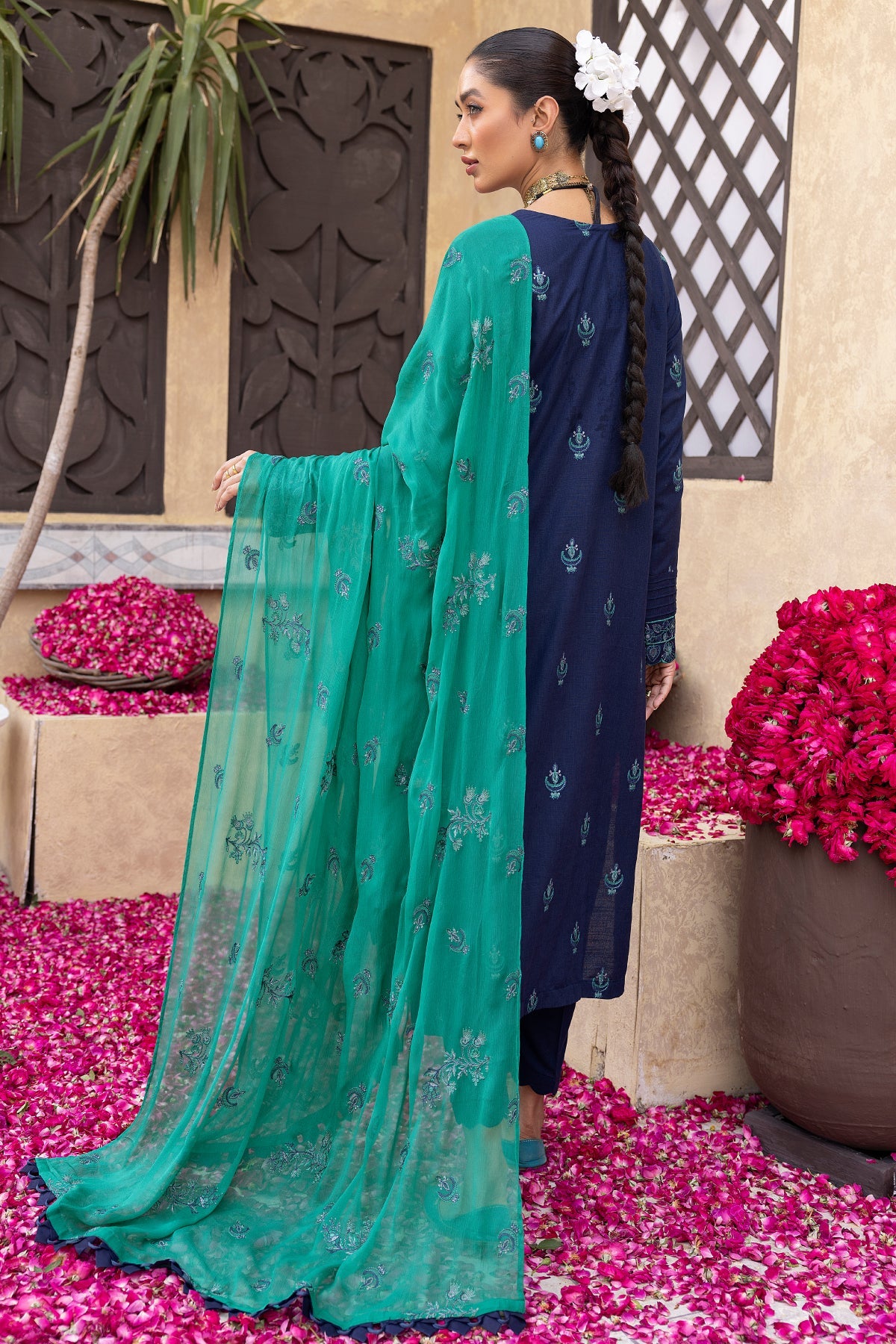 karandi Unstitched in Blue