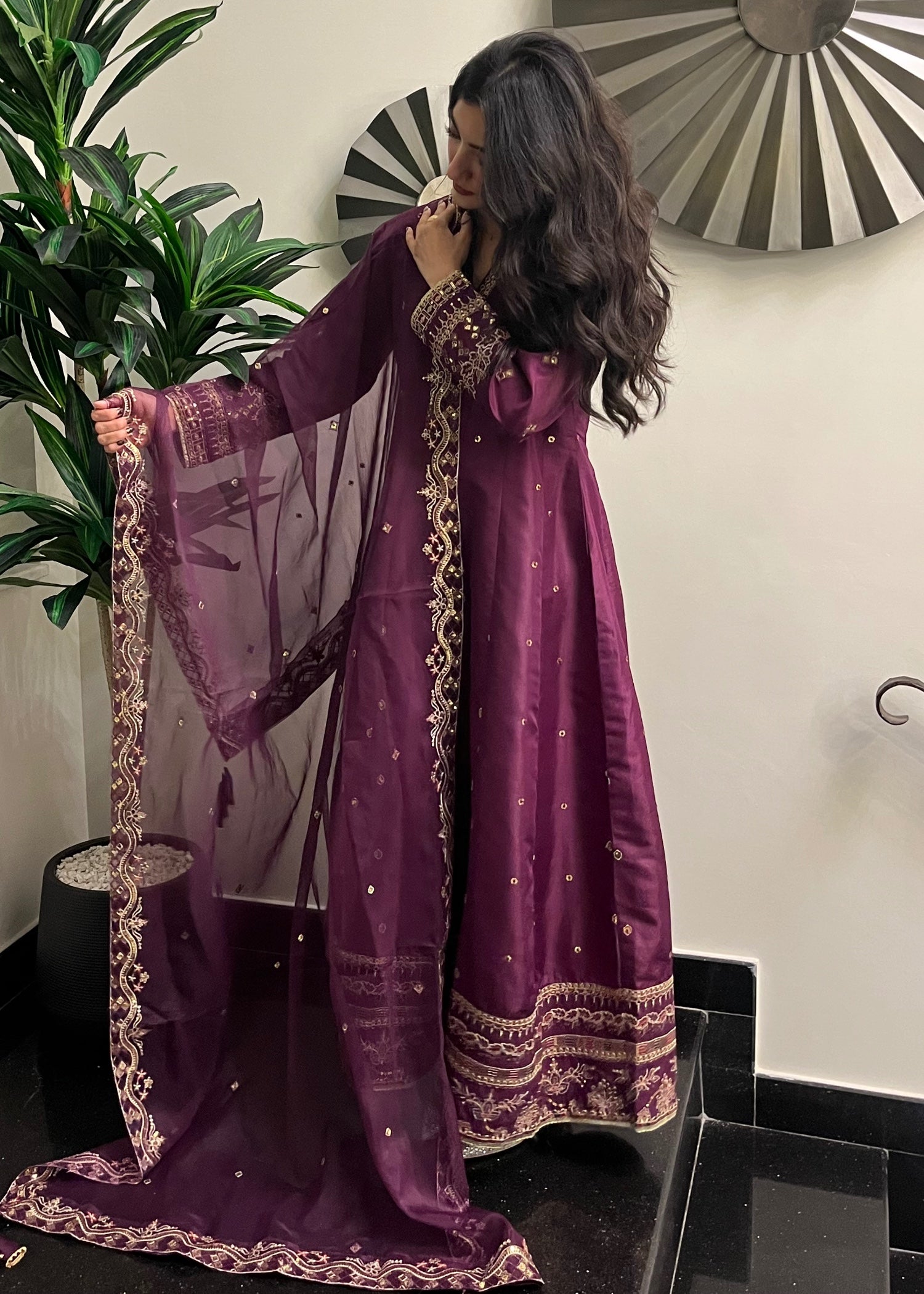silk Maxi in Plum purple