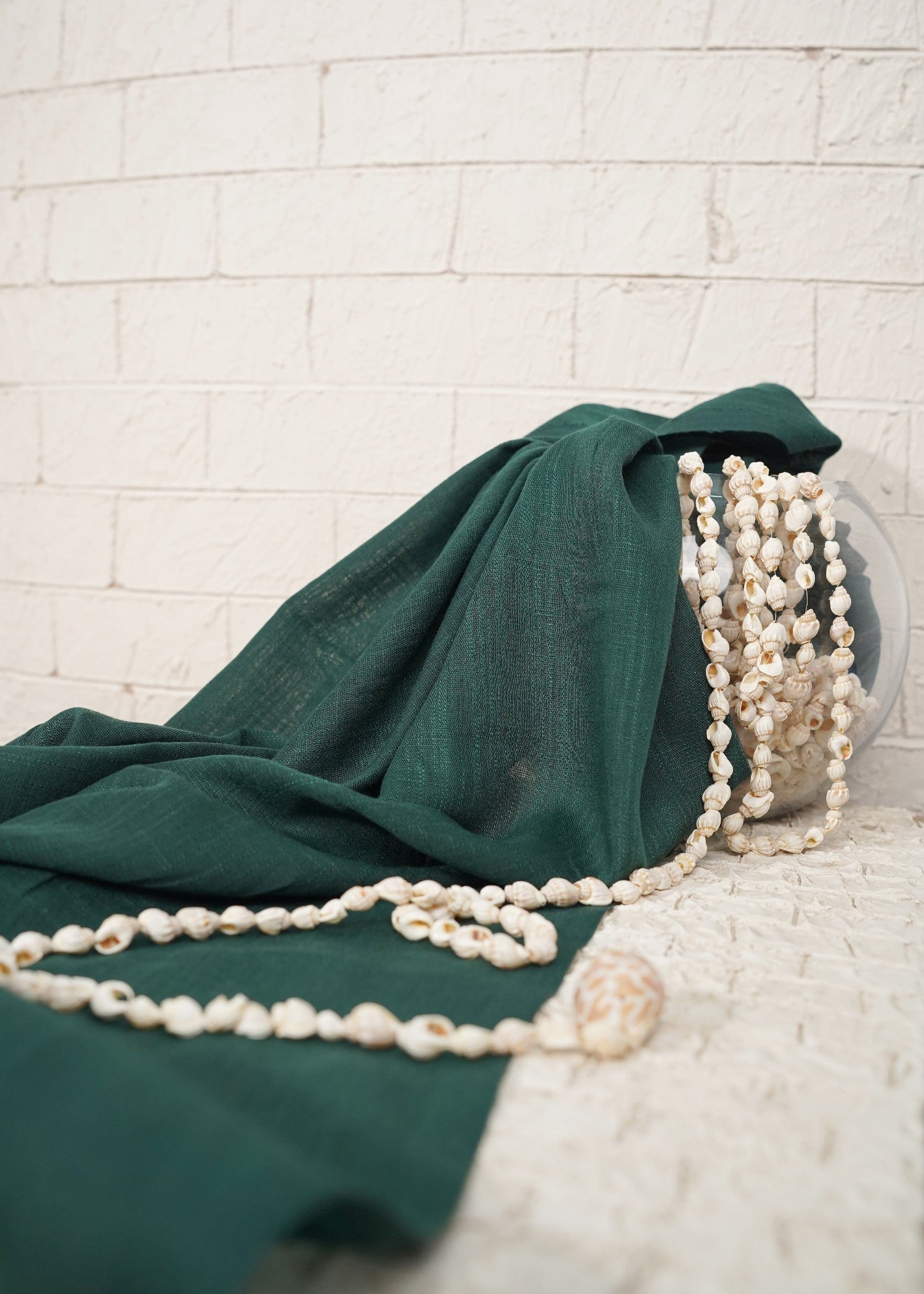 lawn Hijab in Emerald green