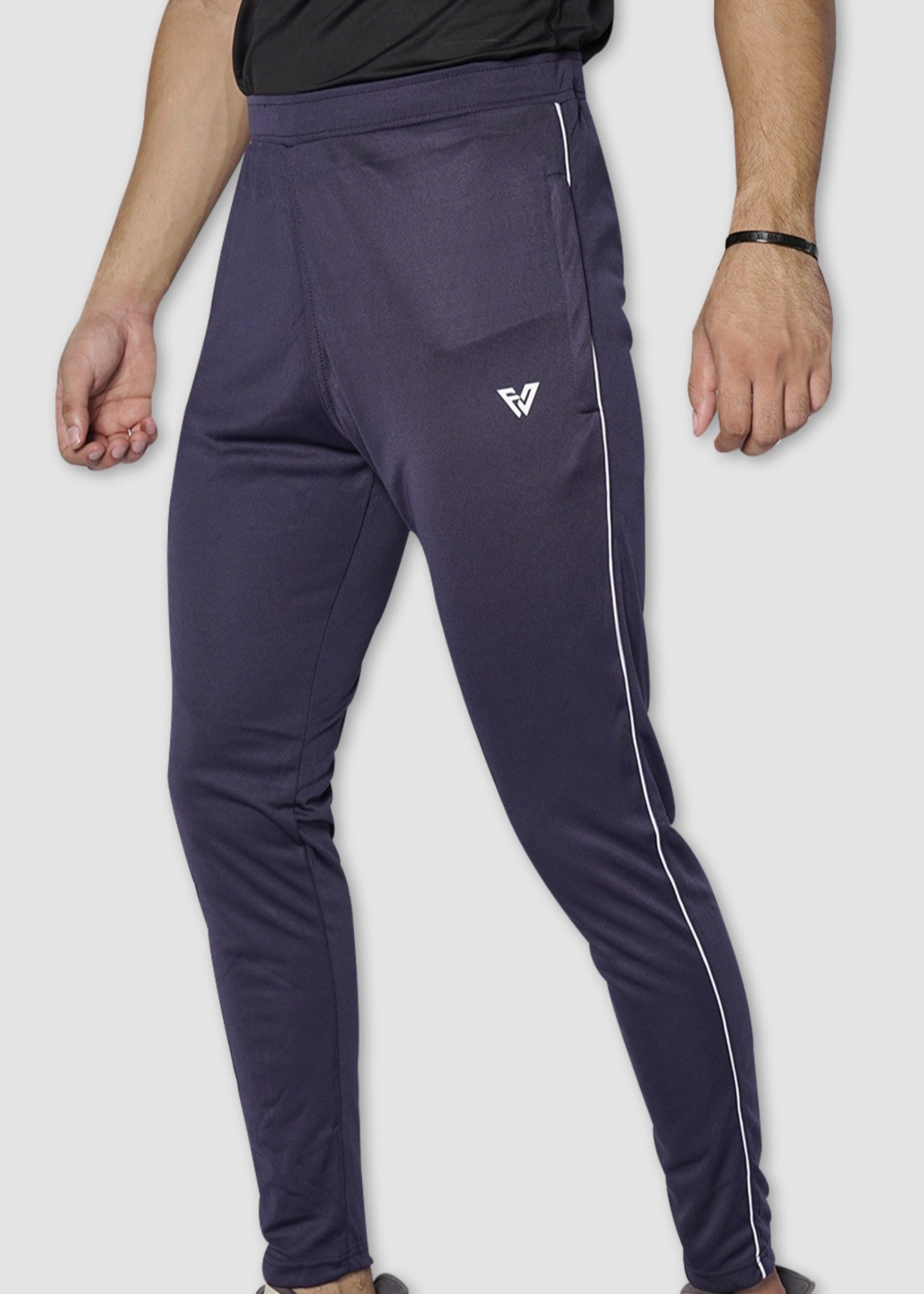 polyester Trousers in Dark blue
