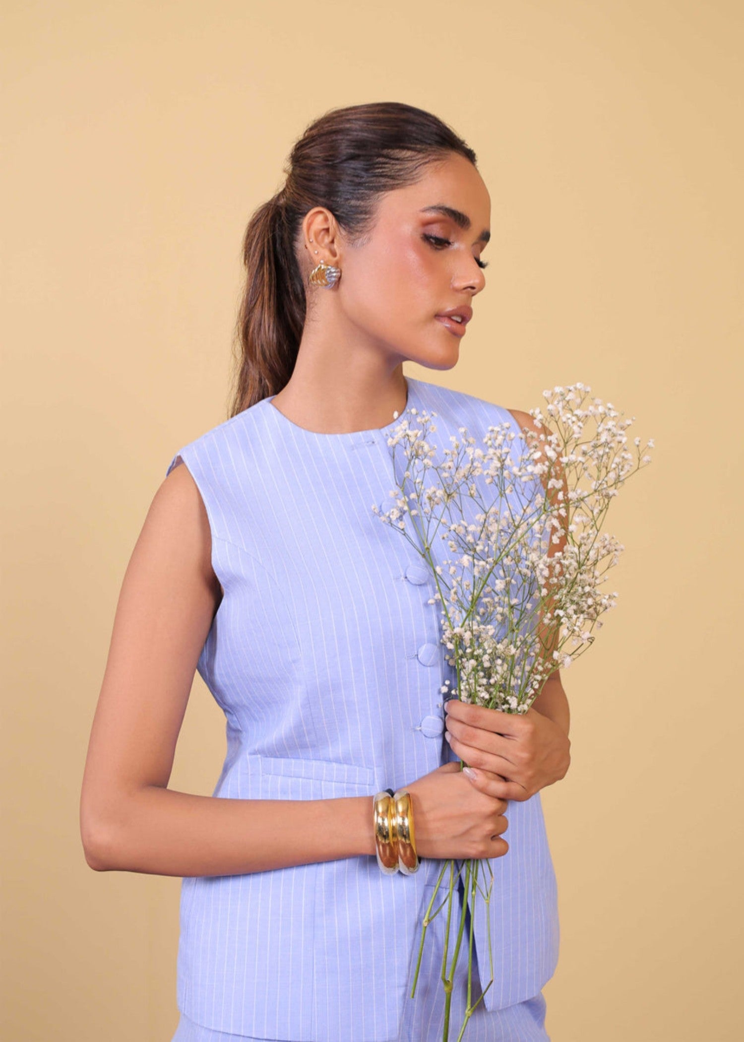polycotton Top in Lilac