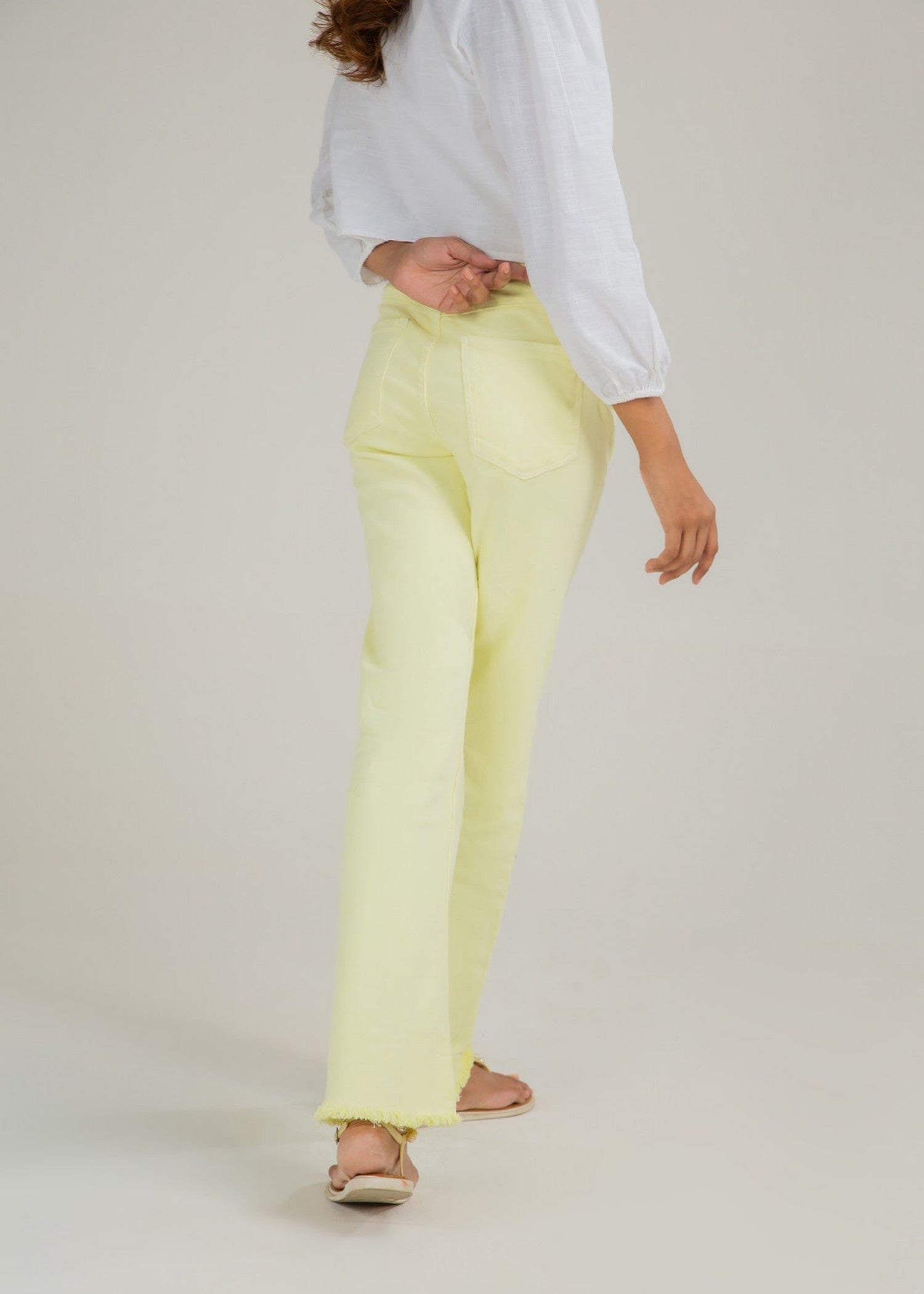 cotton Jeans in Yellow