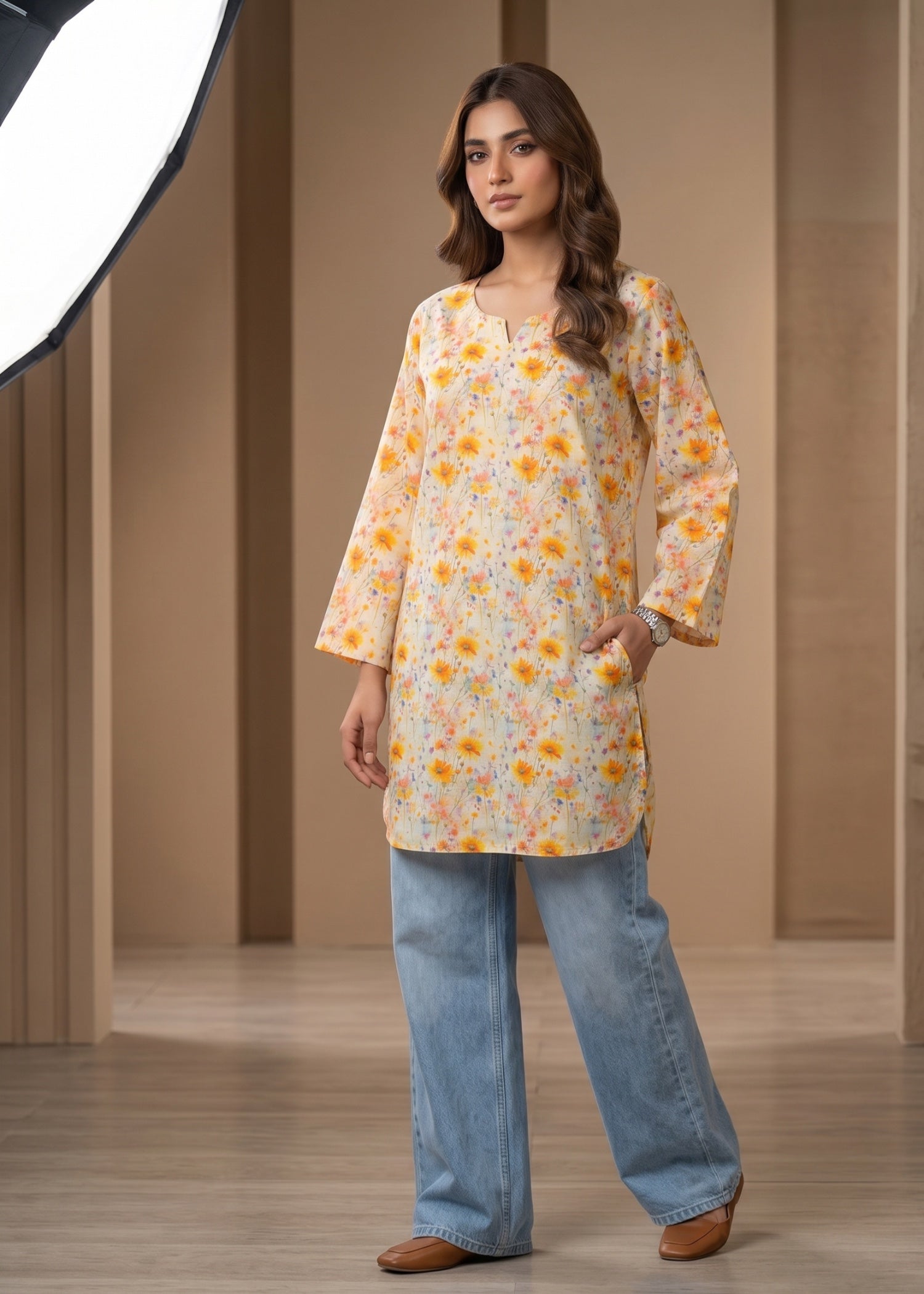 lawn cotton Kurti in Multi