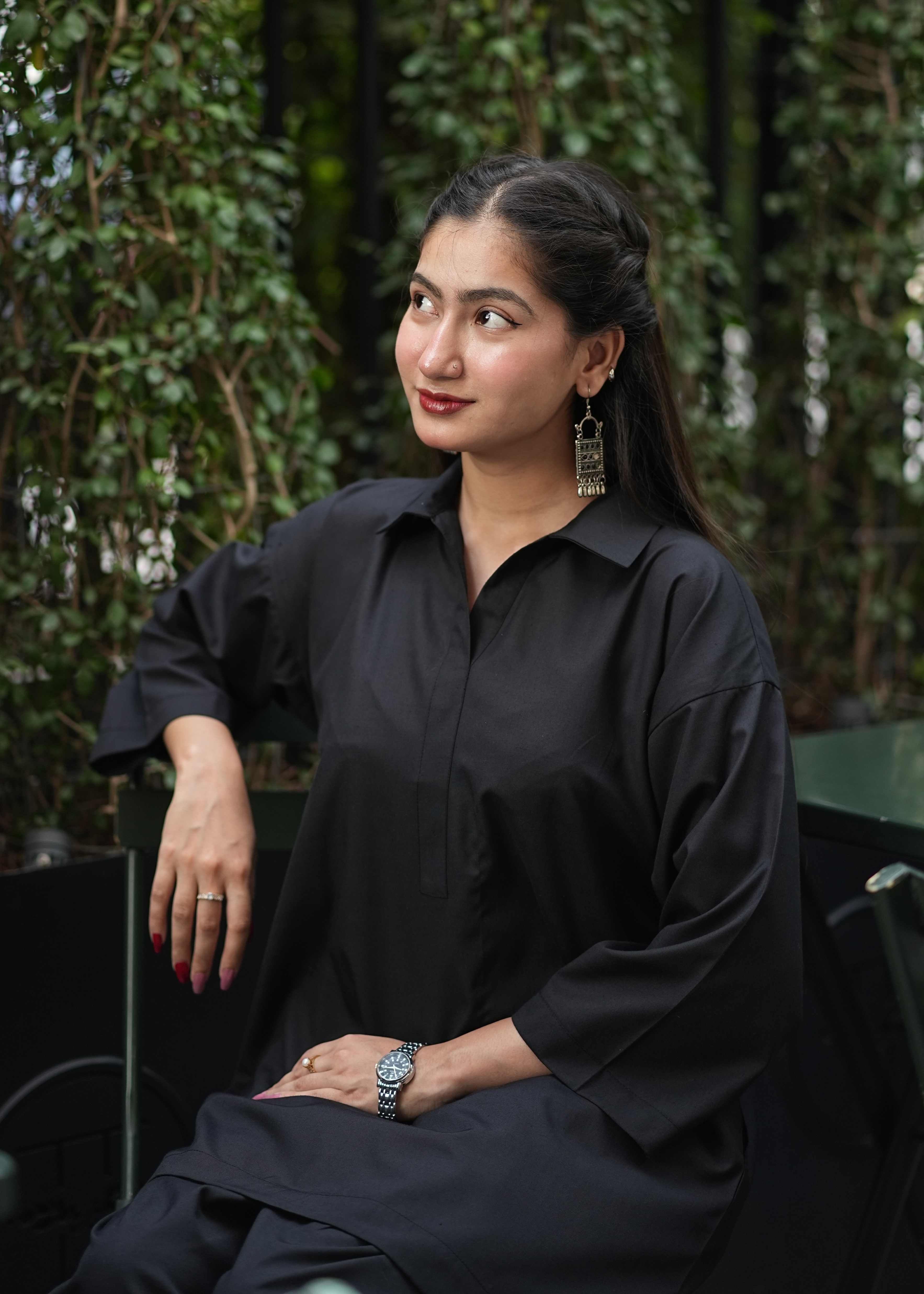 wash & wear Co Ord Sets in Black