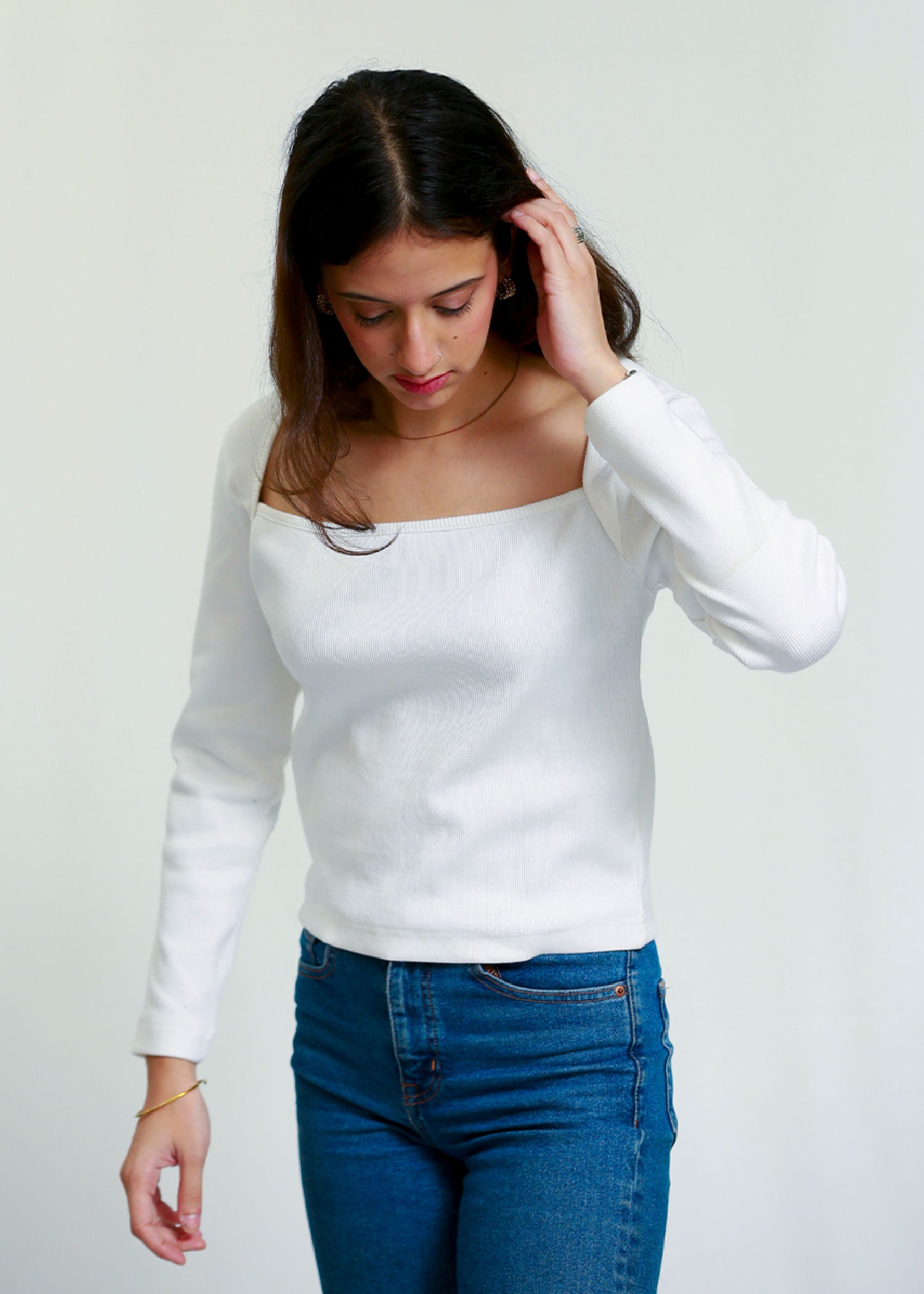 cotton Blouse in White
