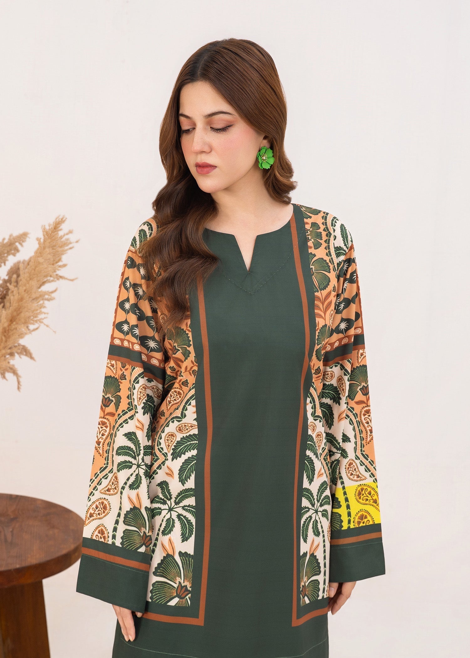 poly lawn Co Ord Sets in Dark green