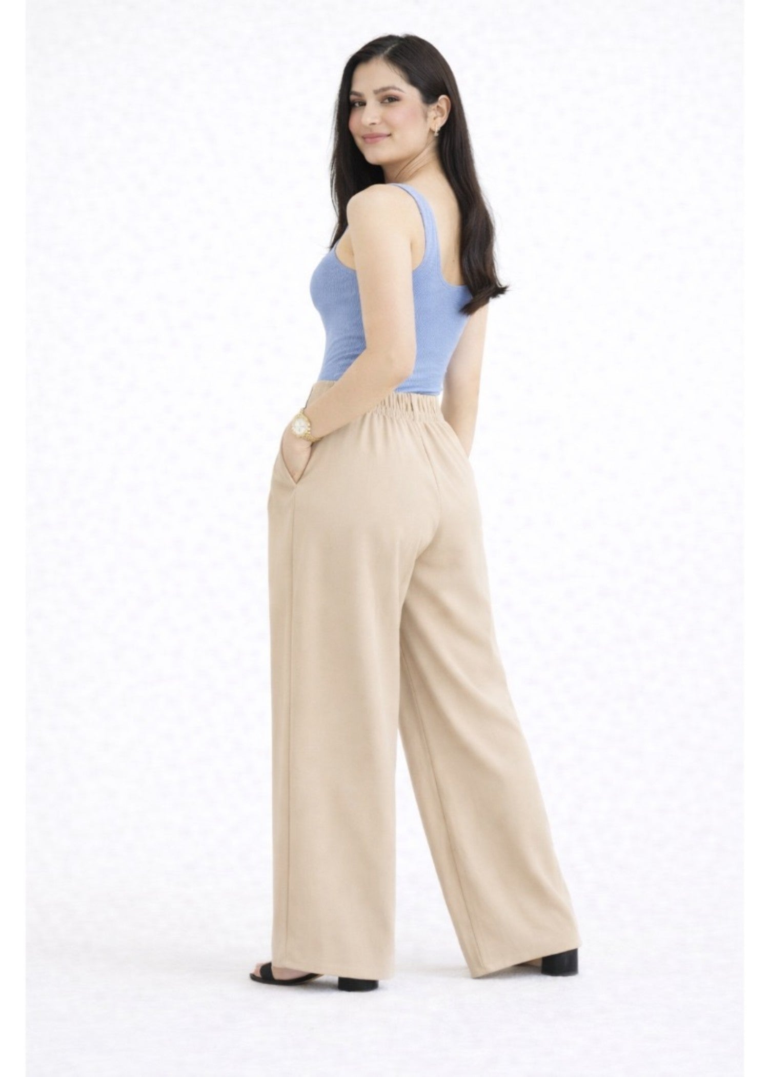 georgette Pants in Beige