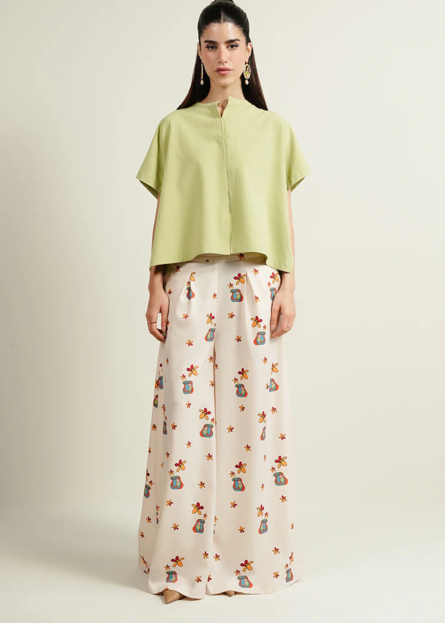 crepe Top in Sage green