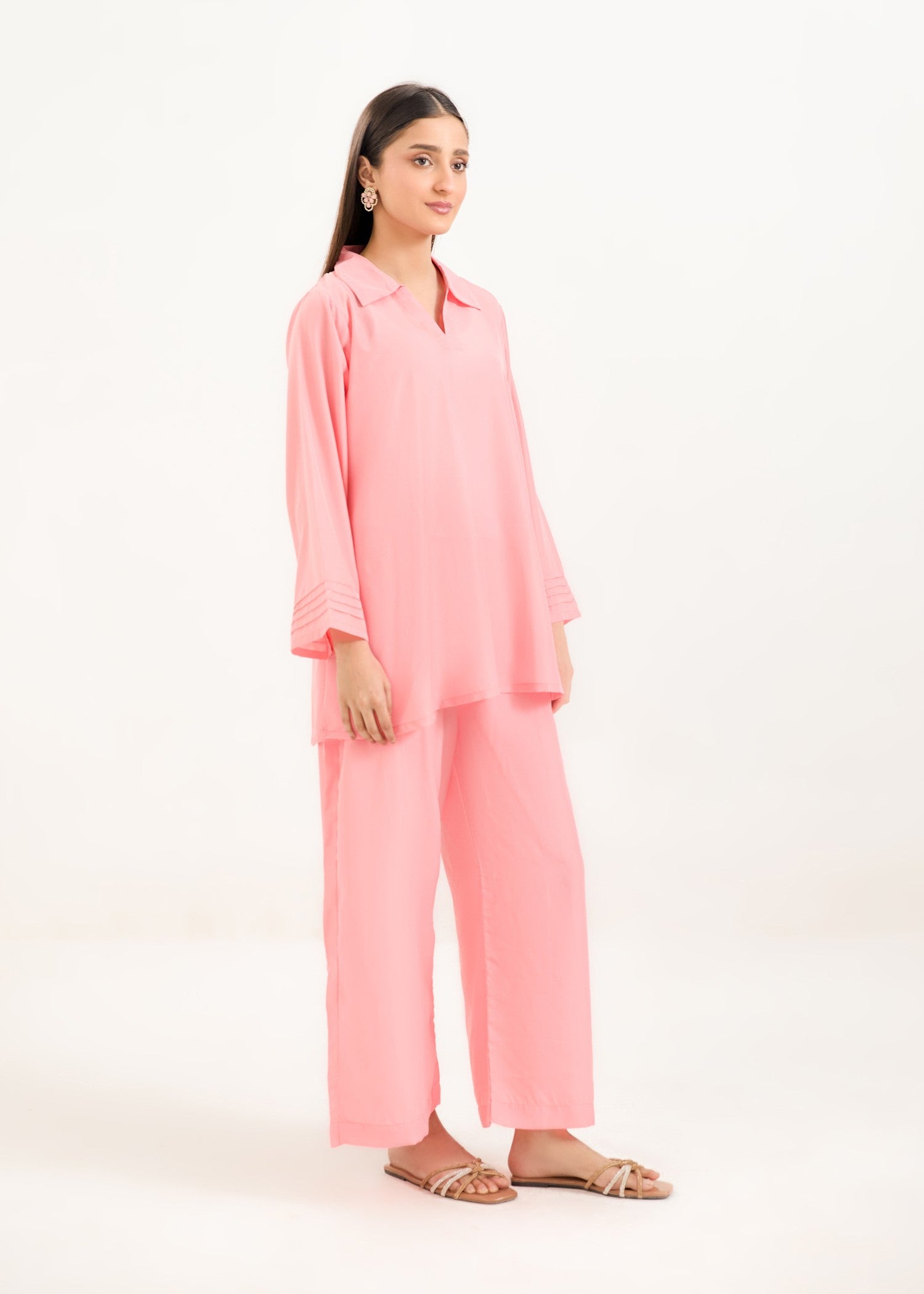 georgette Co ord Sets in Blush pink