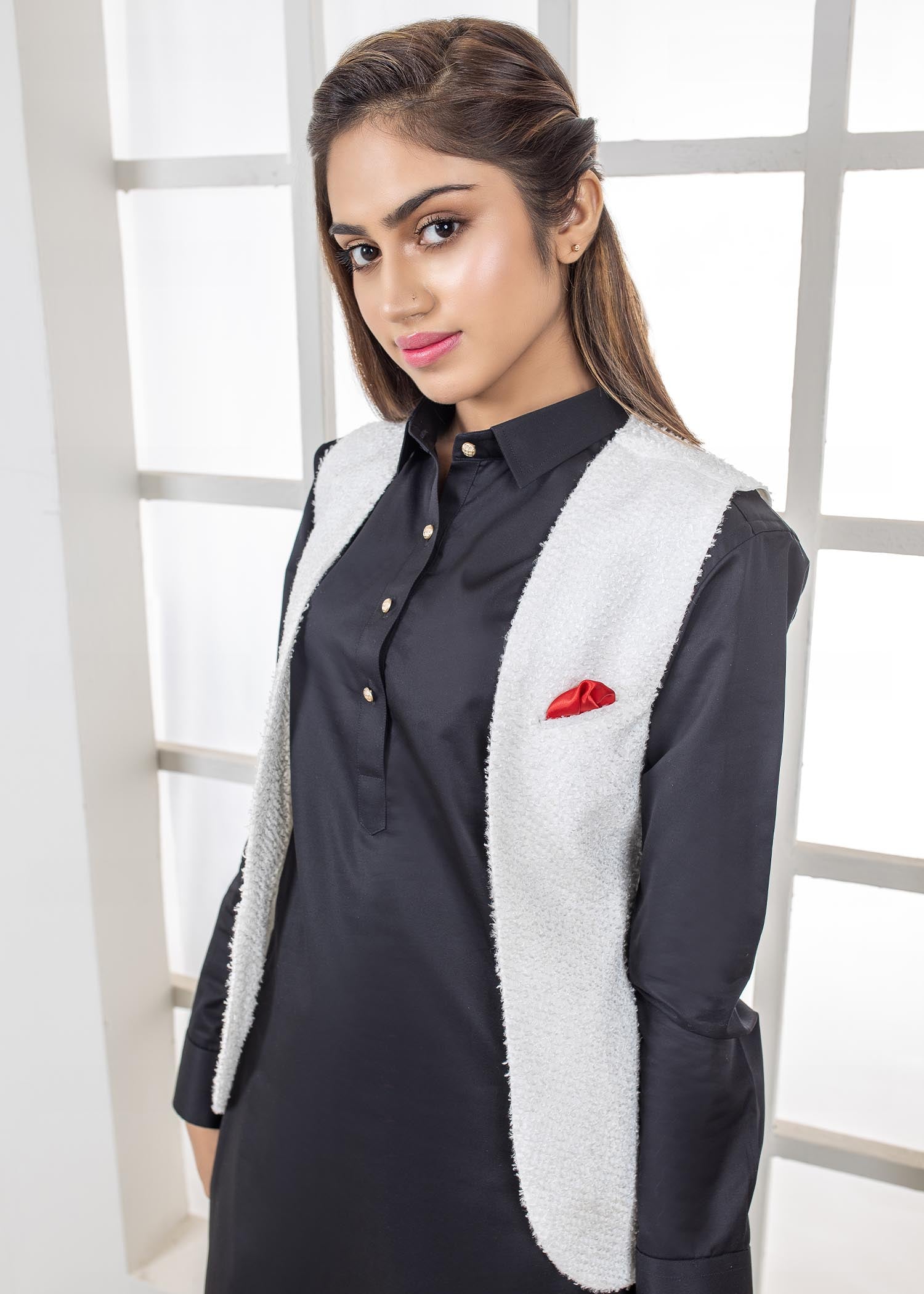 brochea jacquard Jacket in White
