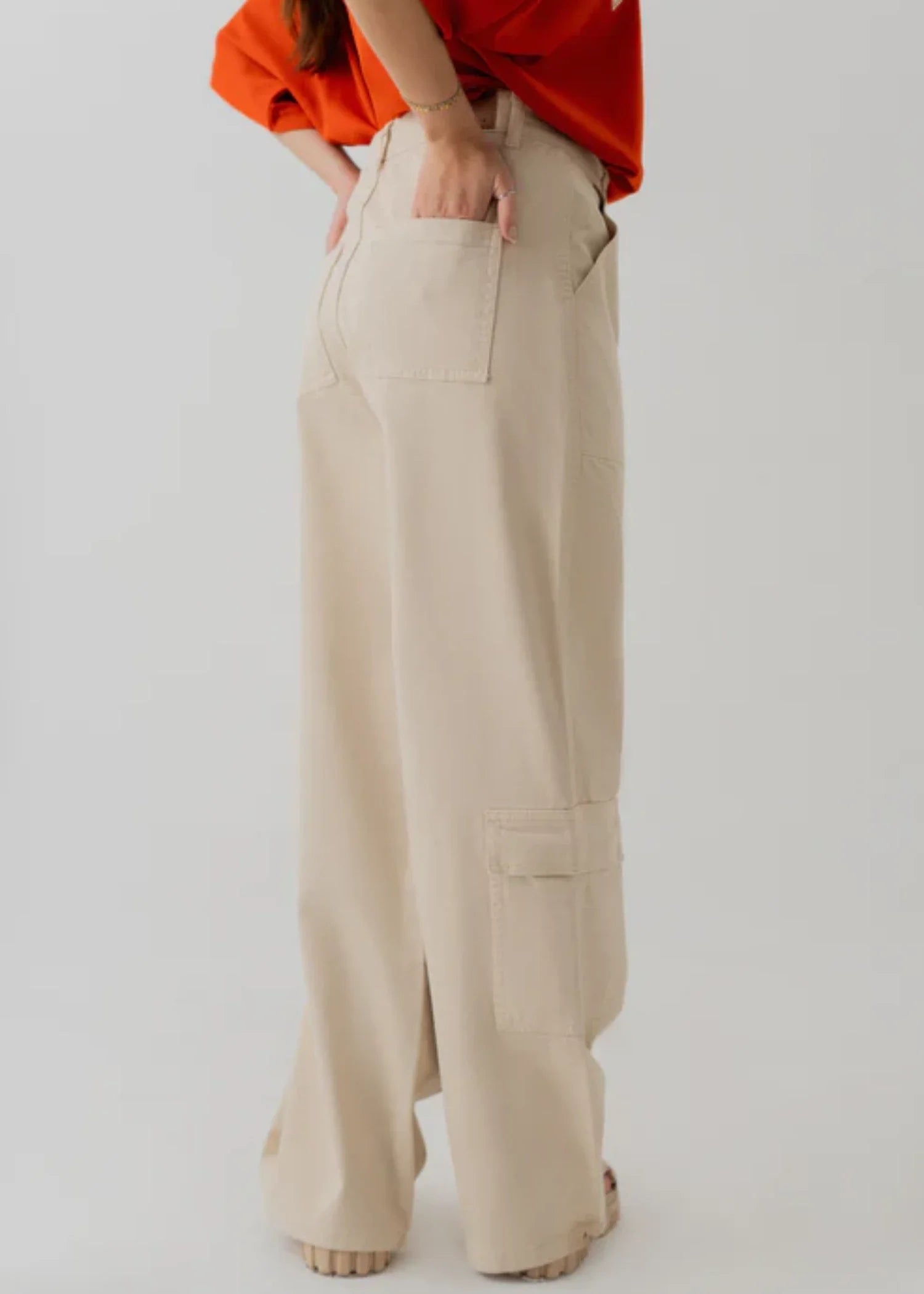 cotton Pants in Beige