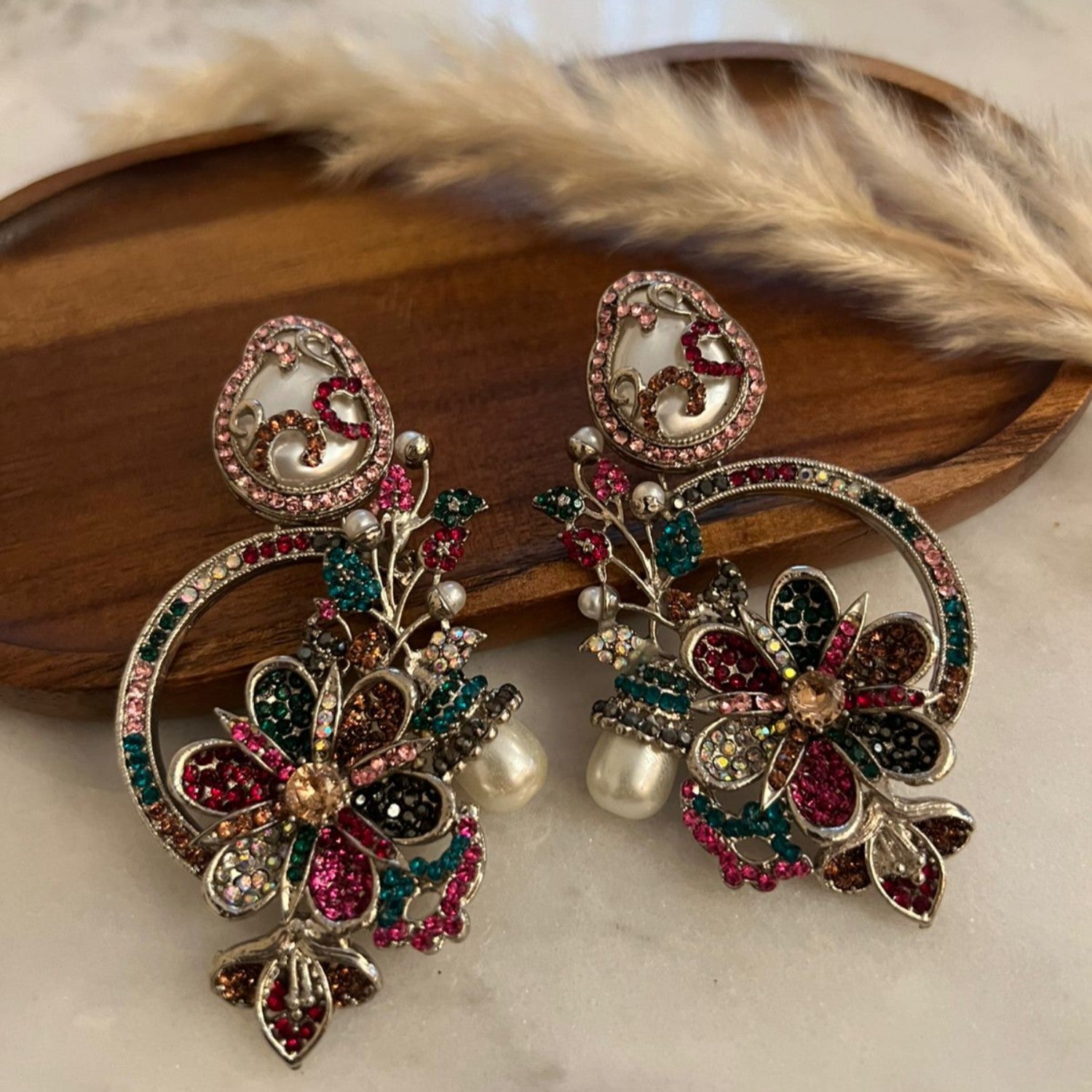 Earrings in Multi Color by - Trendy Women Earrings TIG2741