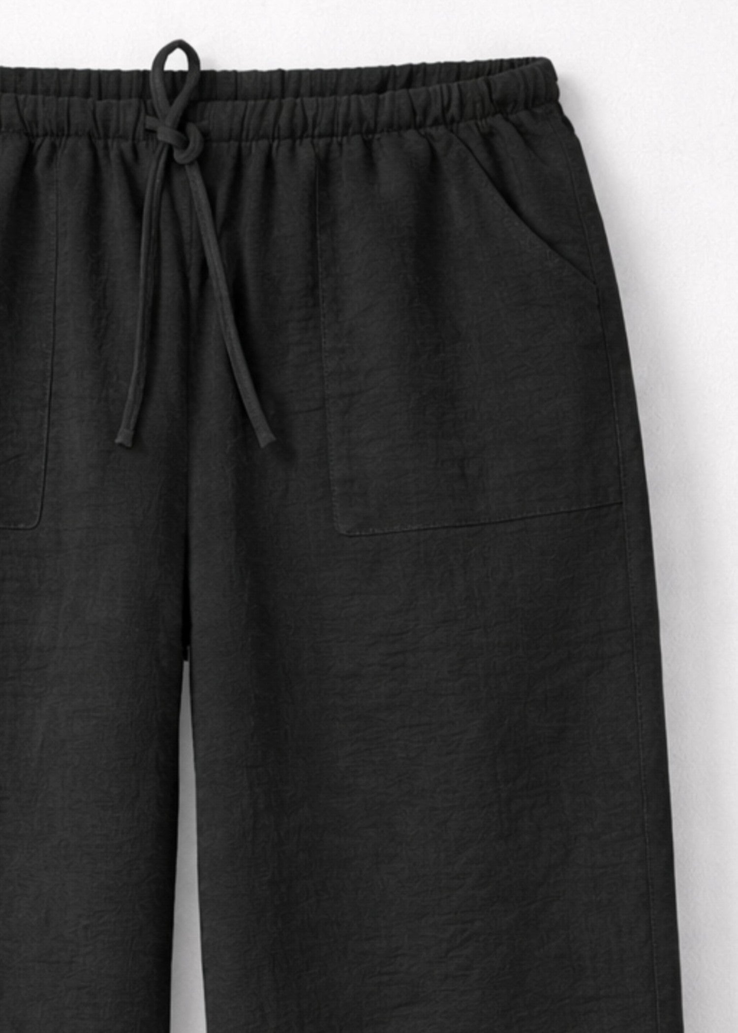 seersucker Trousers in Black