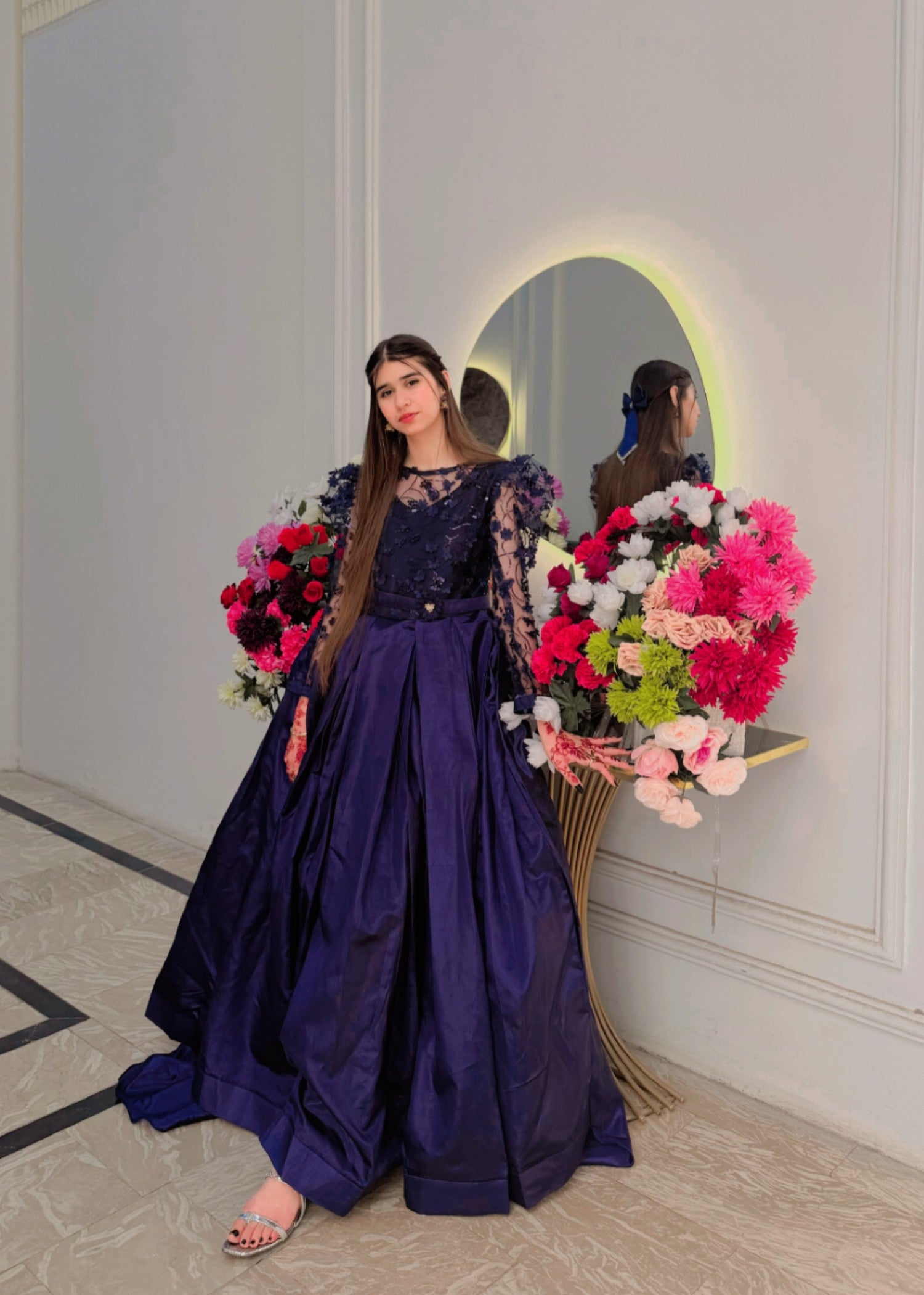 net Maxi in Navy blue
