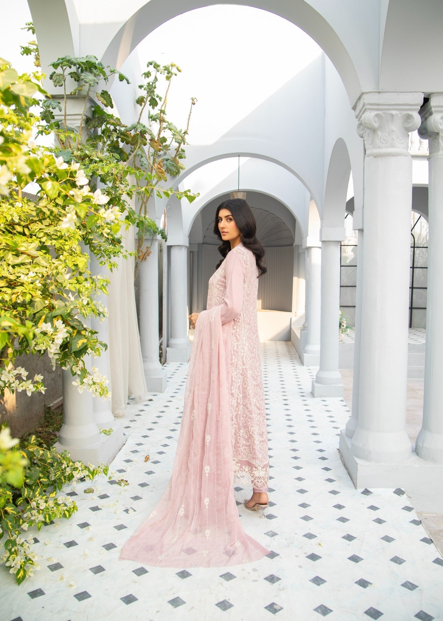 chiffon Gown in Lilac