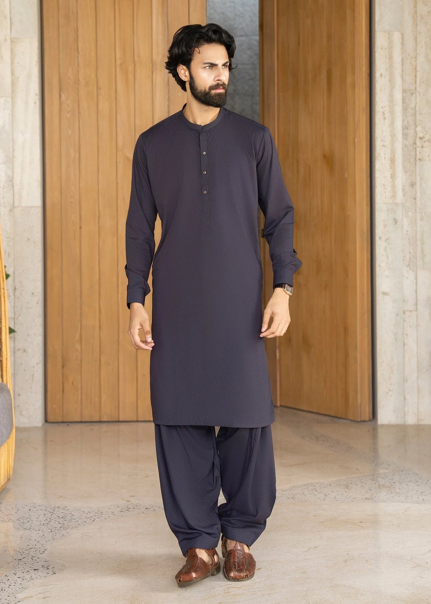wash & wear Shalwar Kameez in Purple