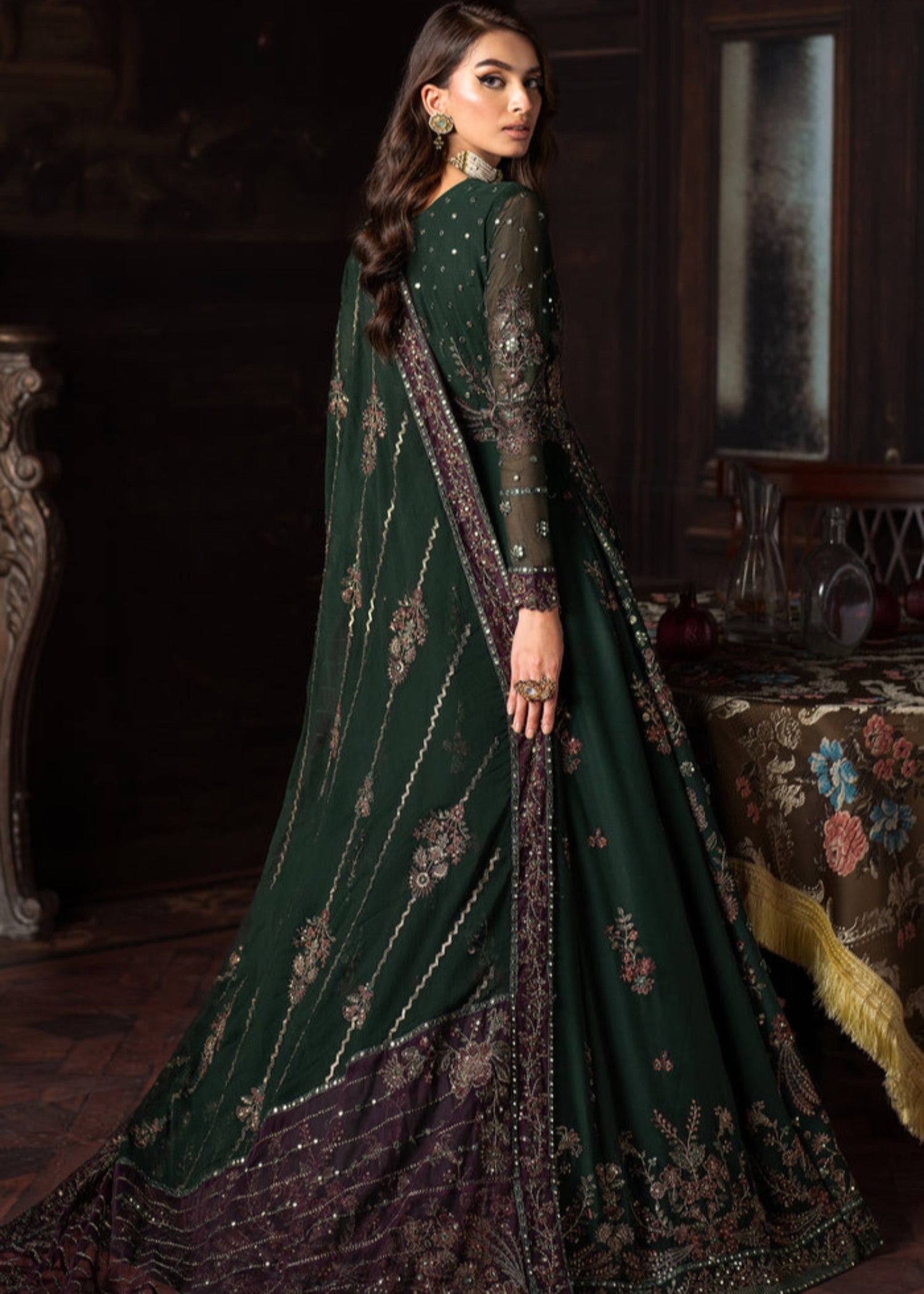 net Maxi in Bottle green