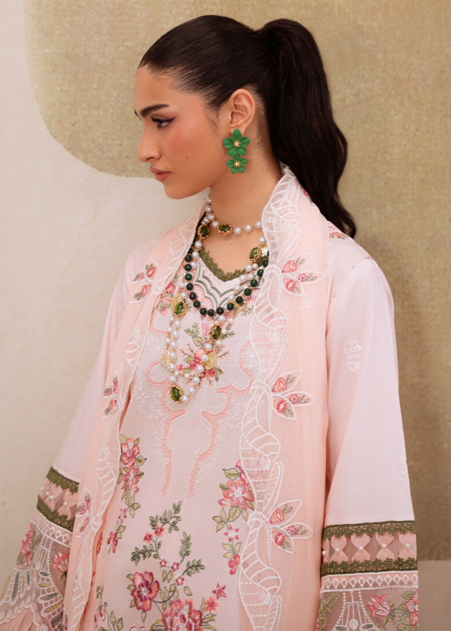 lawn Unstitched in Pastel pink