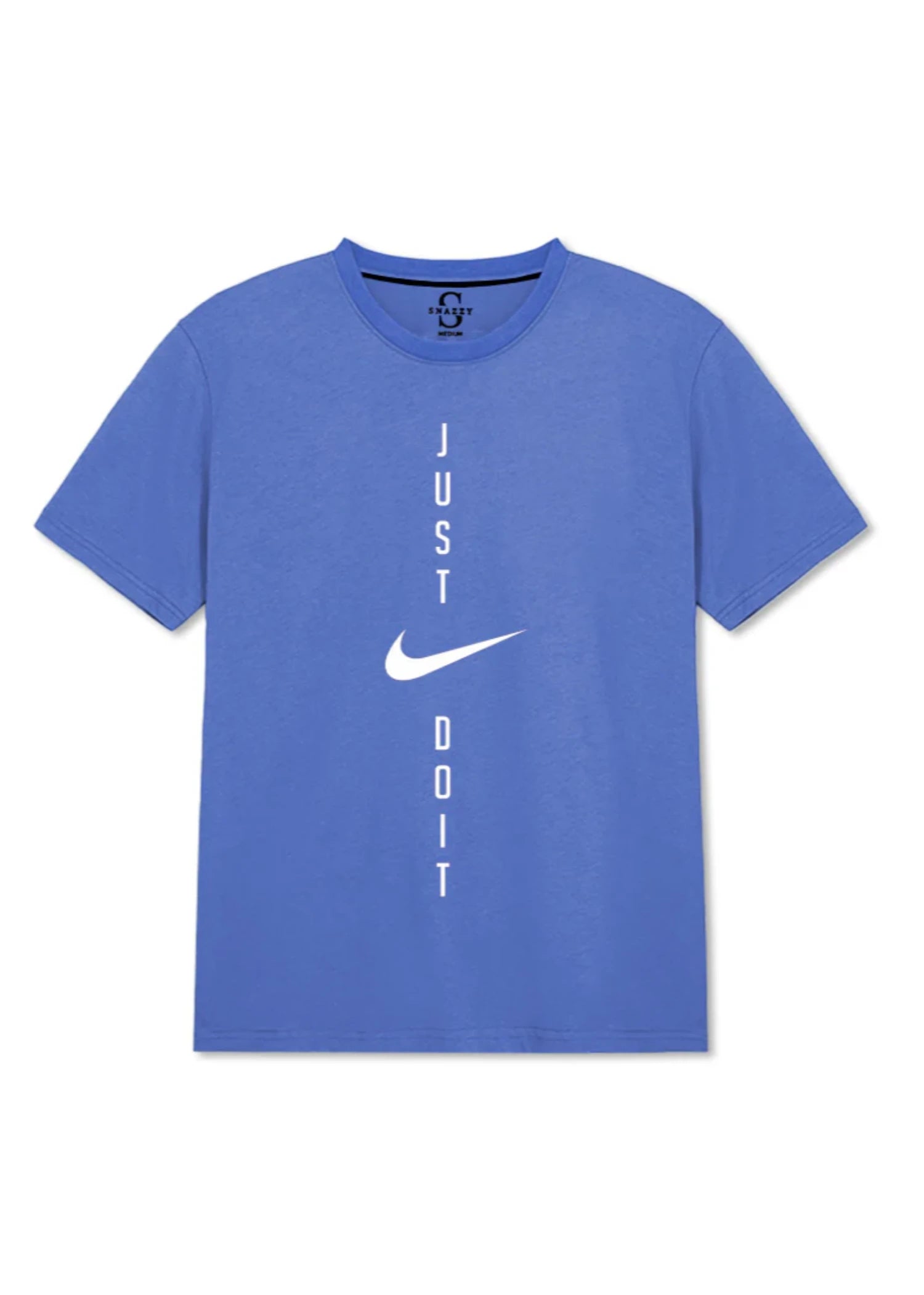 cotton jersey T Shirt in Sapphire blue