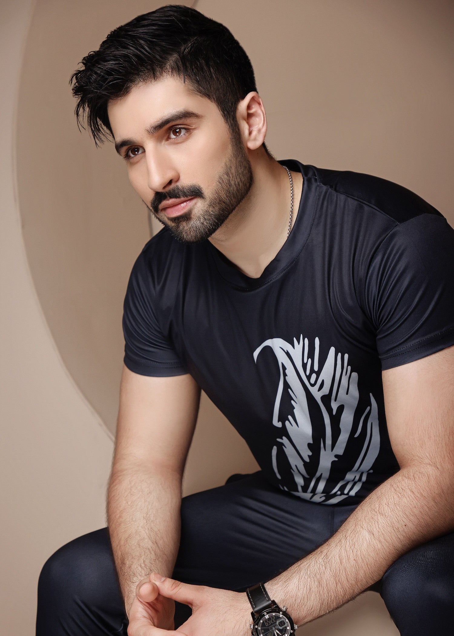 terry Tracksuit in Black by Feathers