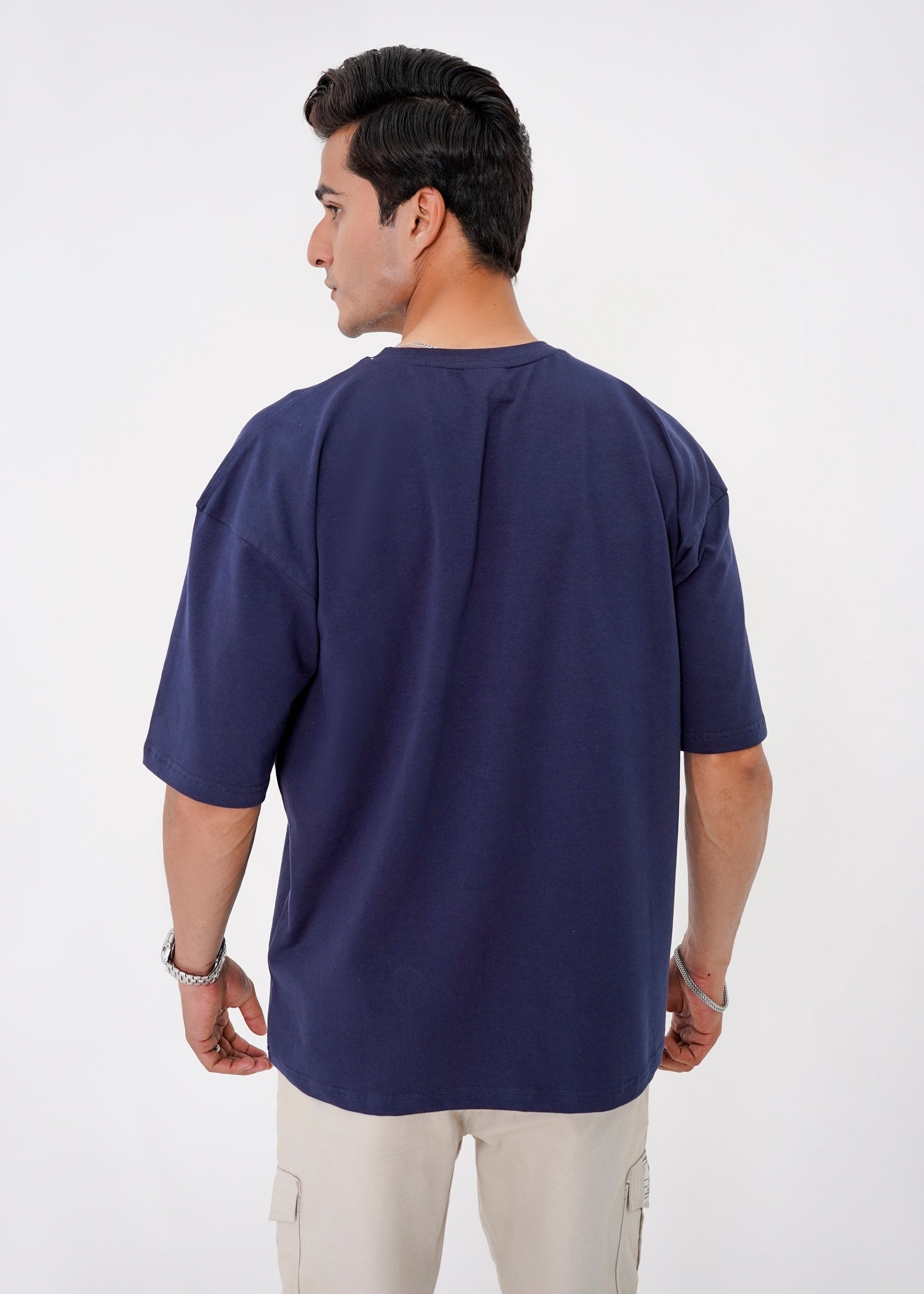 spandex T Shirt in Navy blue