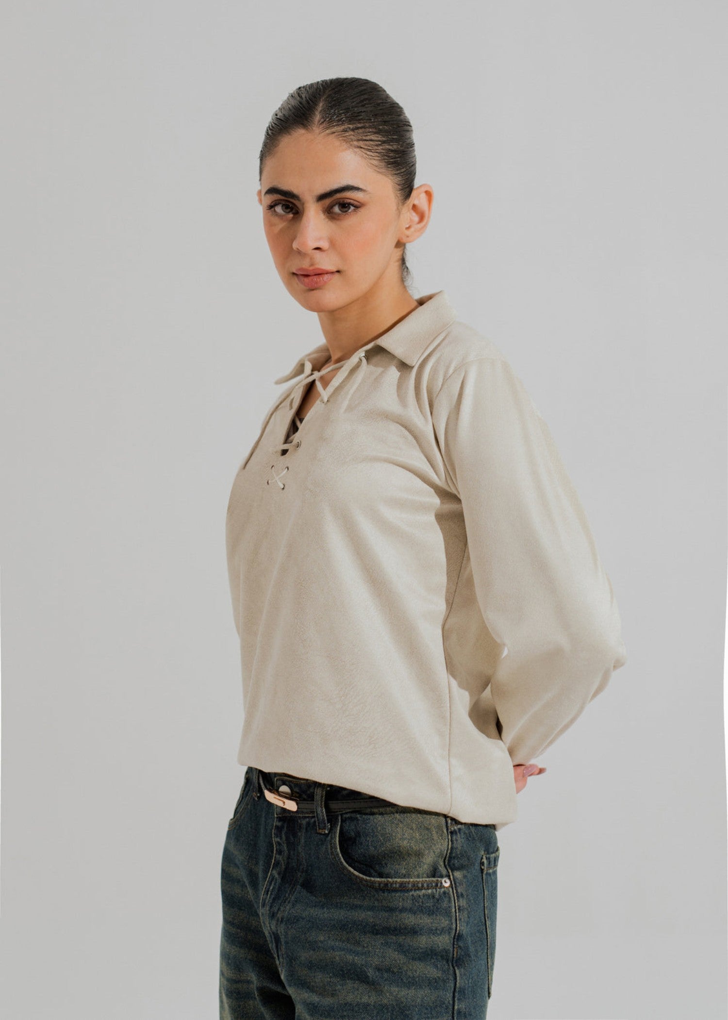 polyester T Shirt in Off-white