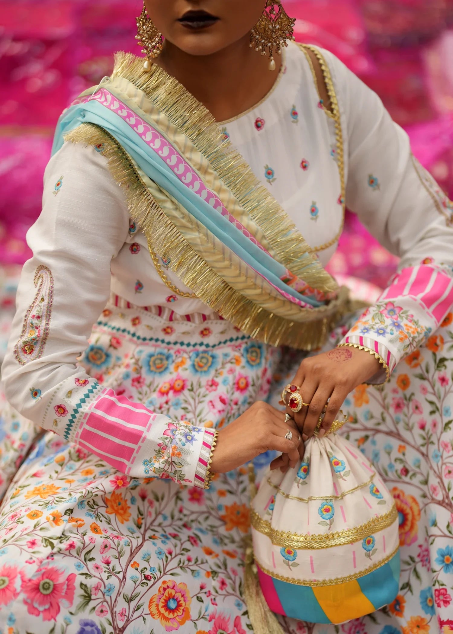 raw silk Unstitched in Ivory