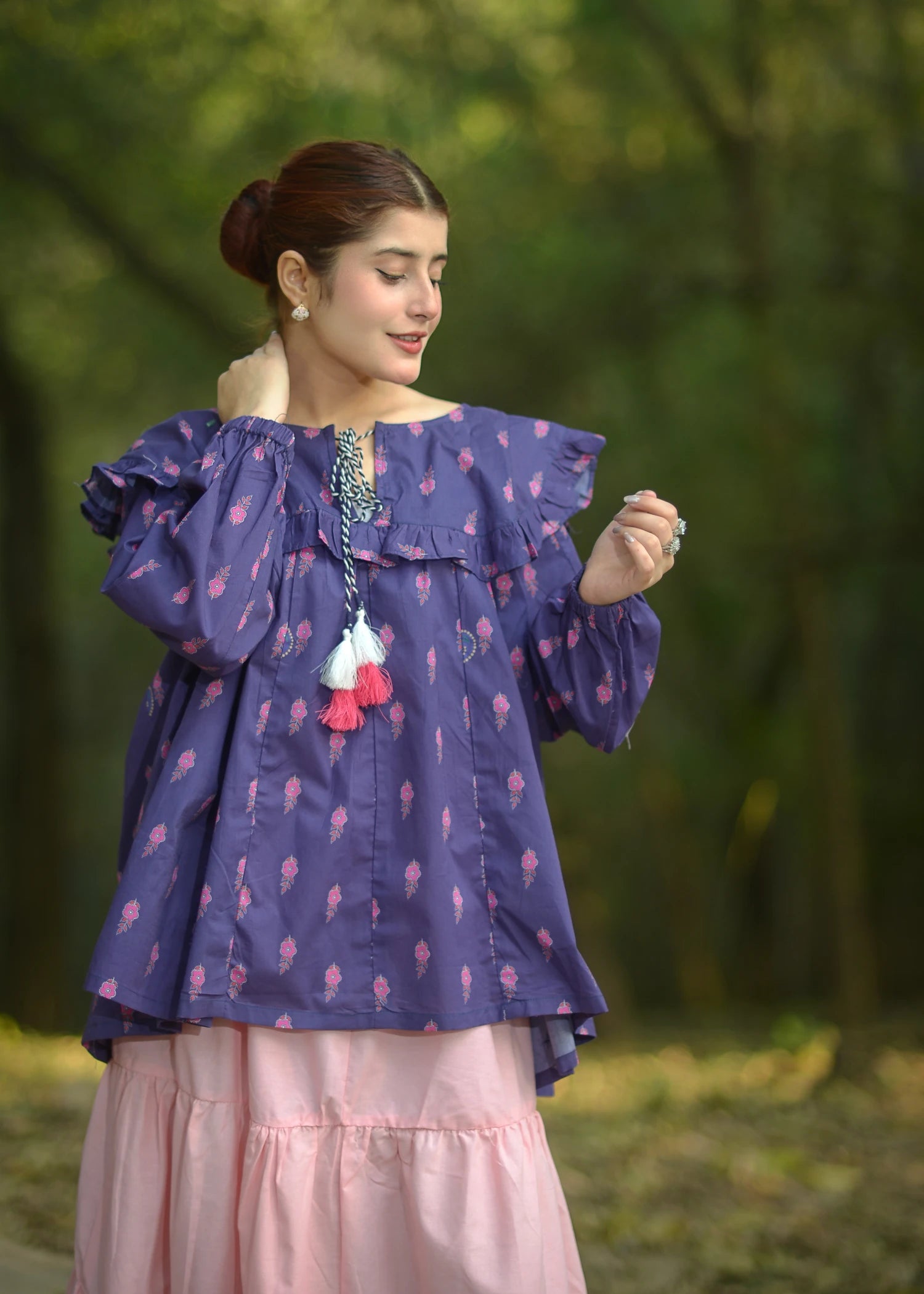 cotton Skirt in Pink