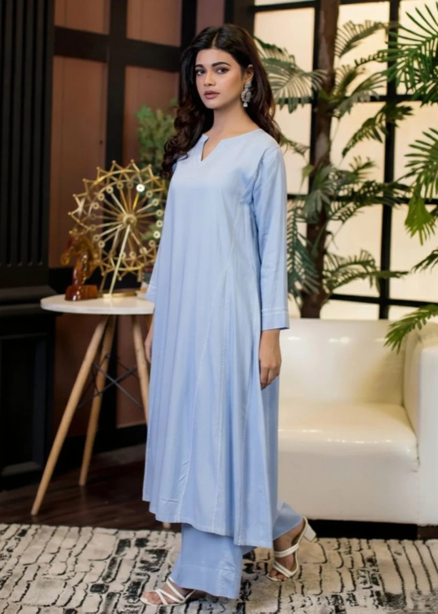 cotton Maxi in Baby blue