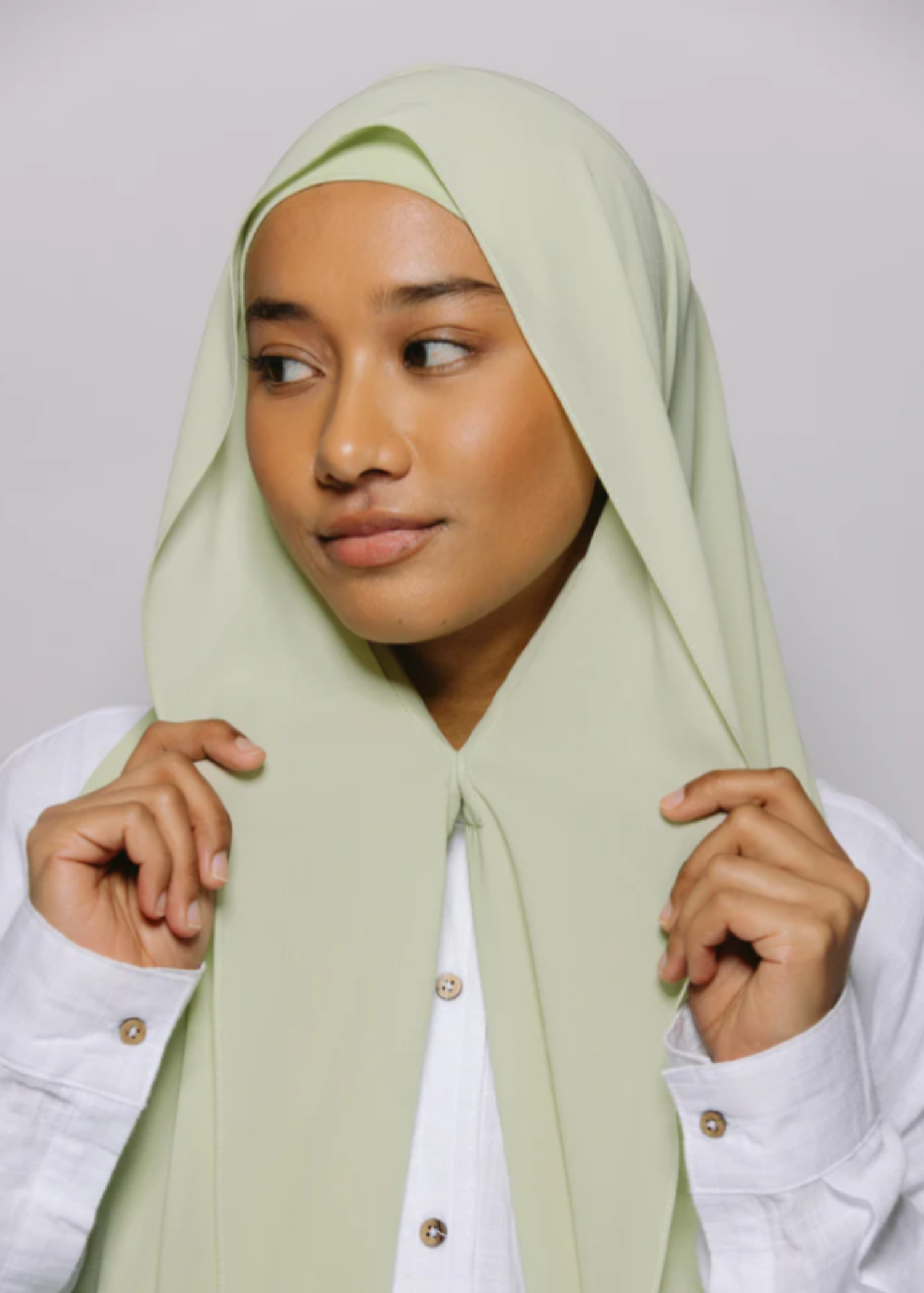 georgette Hijab in Mint green