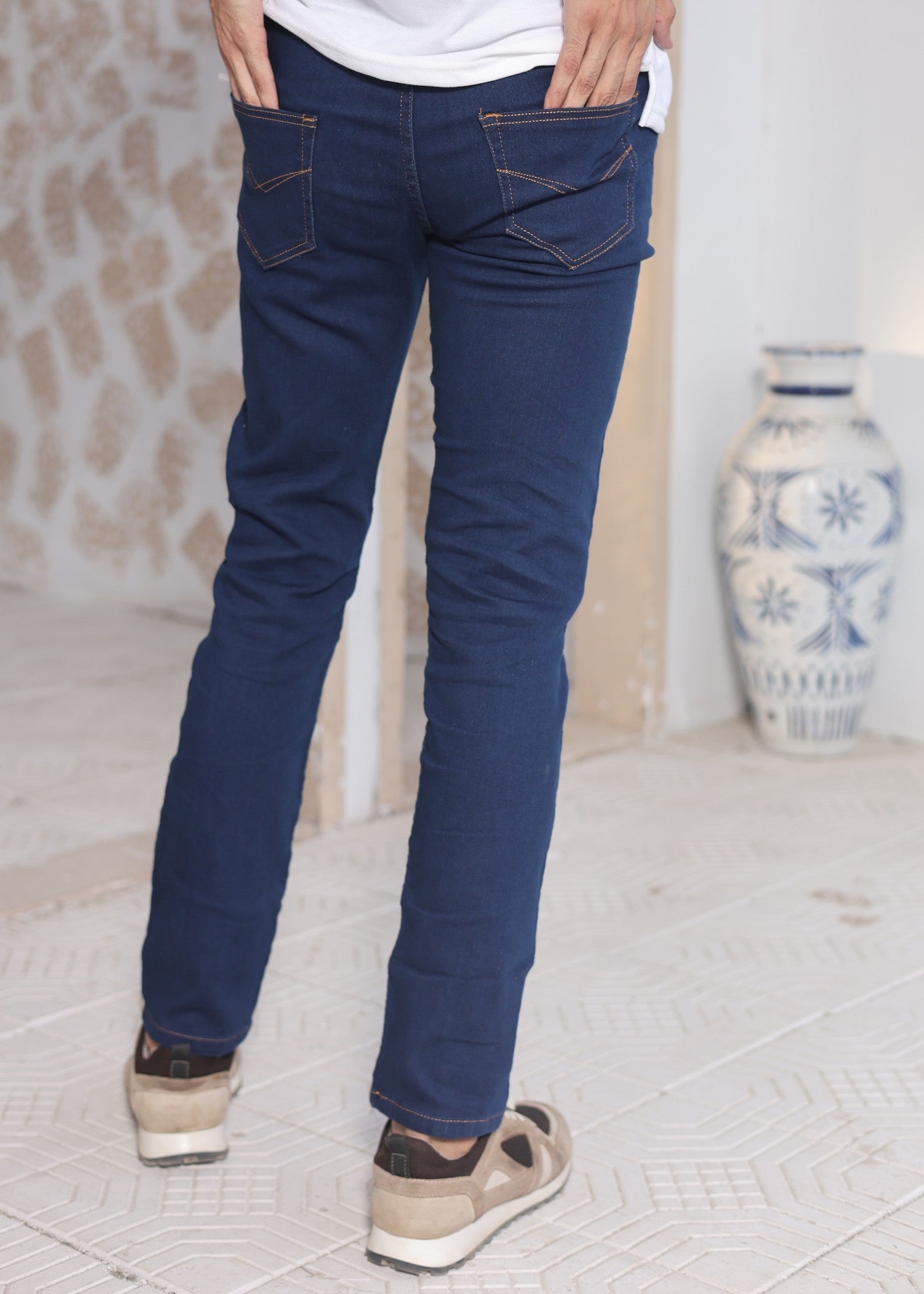 polycotton Jeans in Royal blue