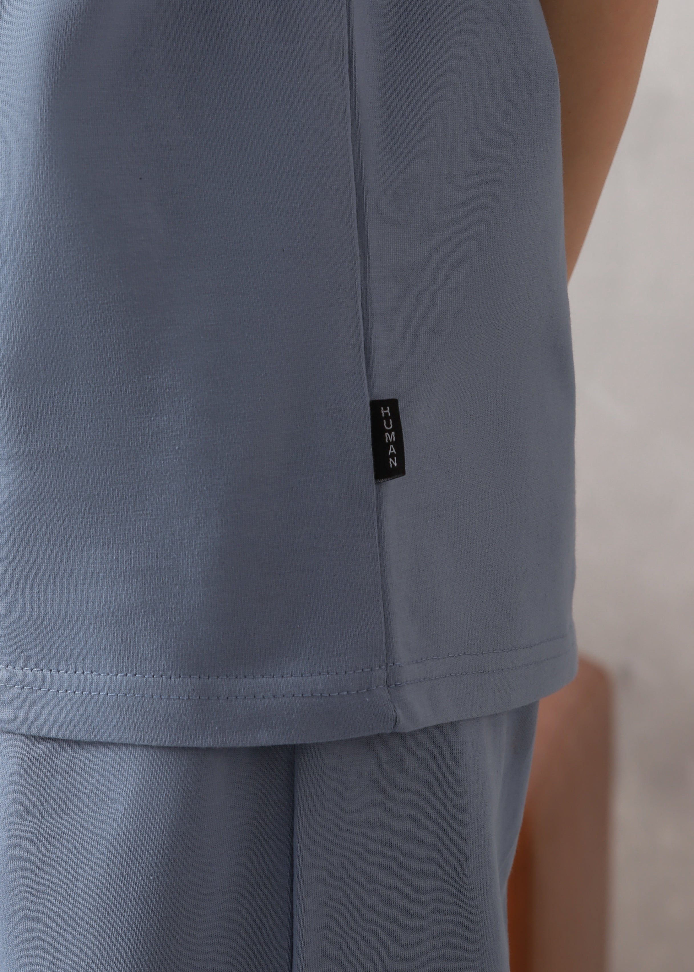 cotton Tracksuit in Steel blue