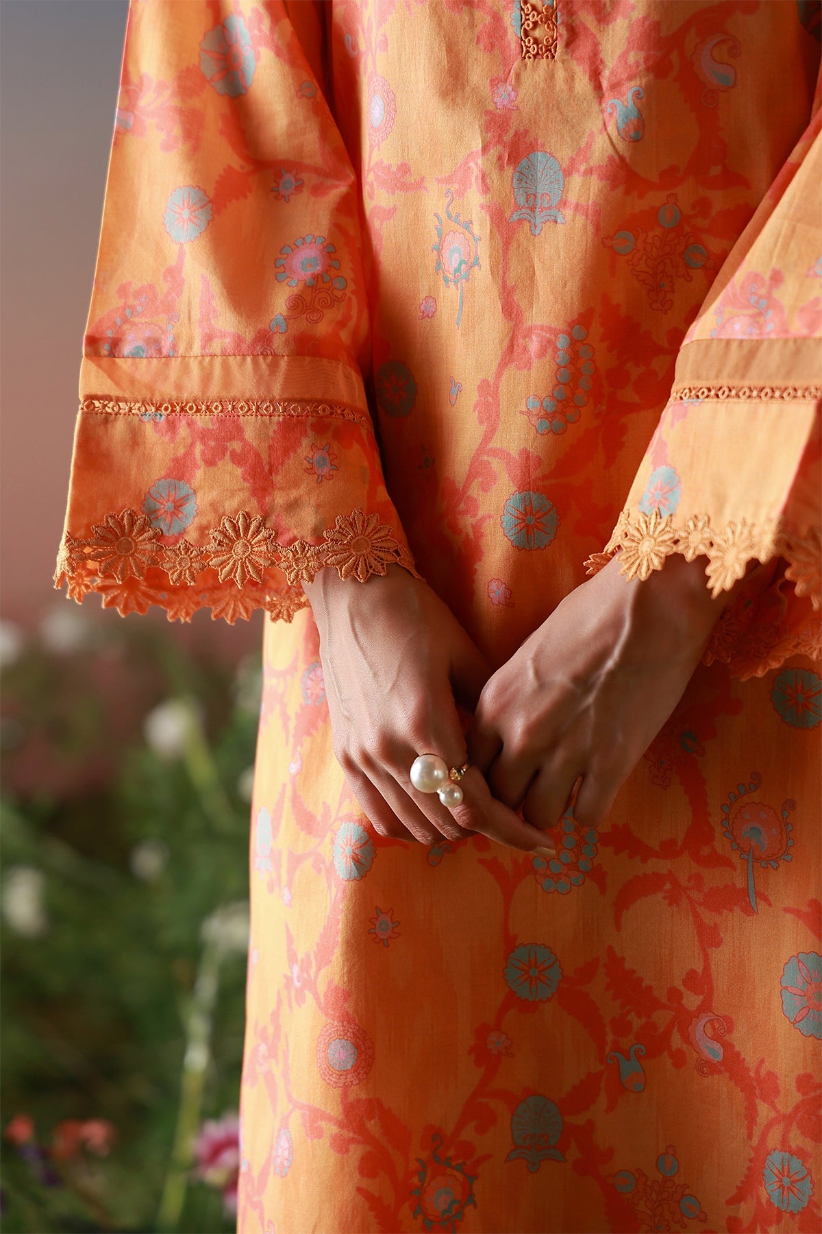 Mirha Lawn – Amber Petals