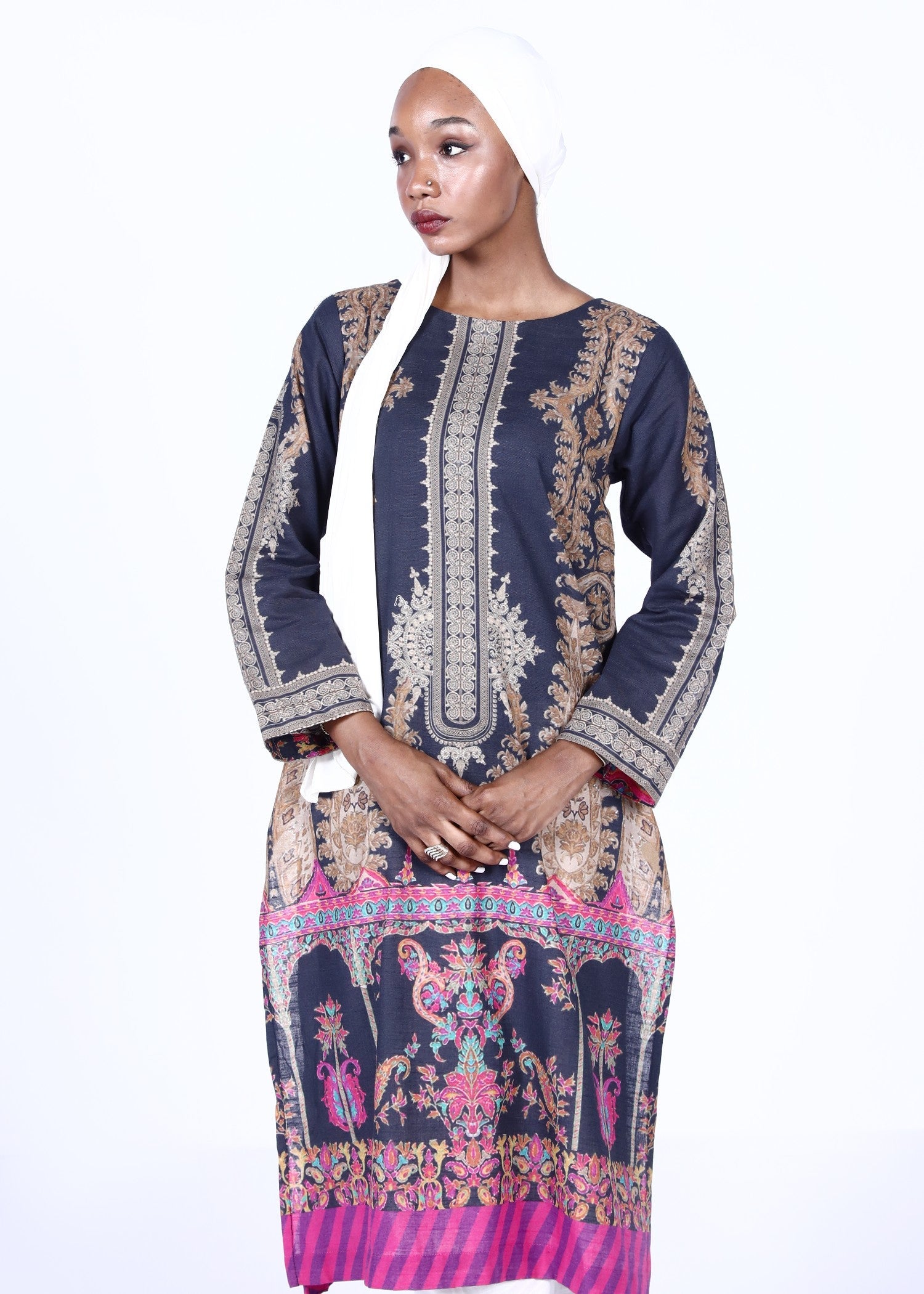 khaddar Kurti in Blue